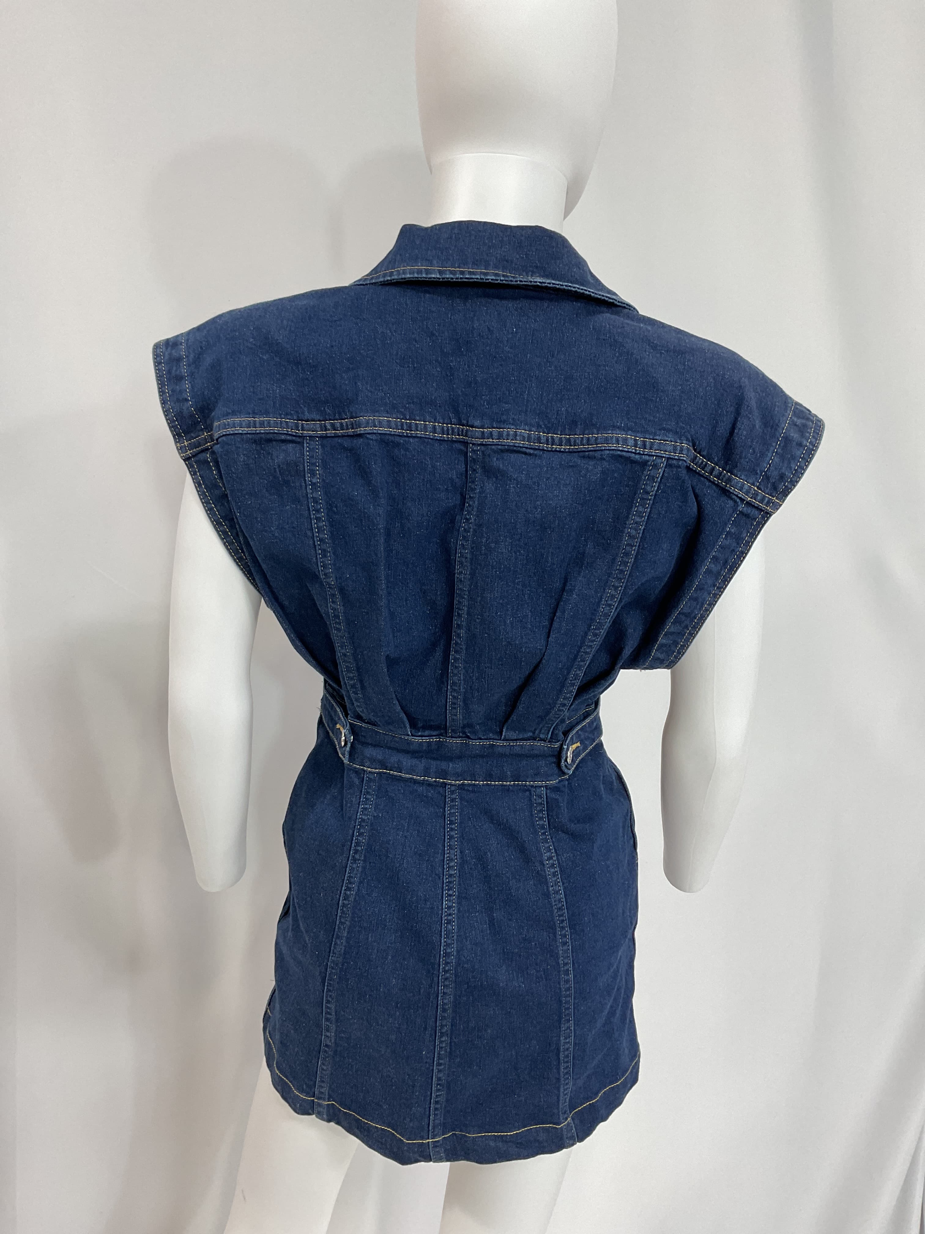 Celeste Denim Vest Dress In Beverly Glen - Image 3