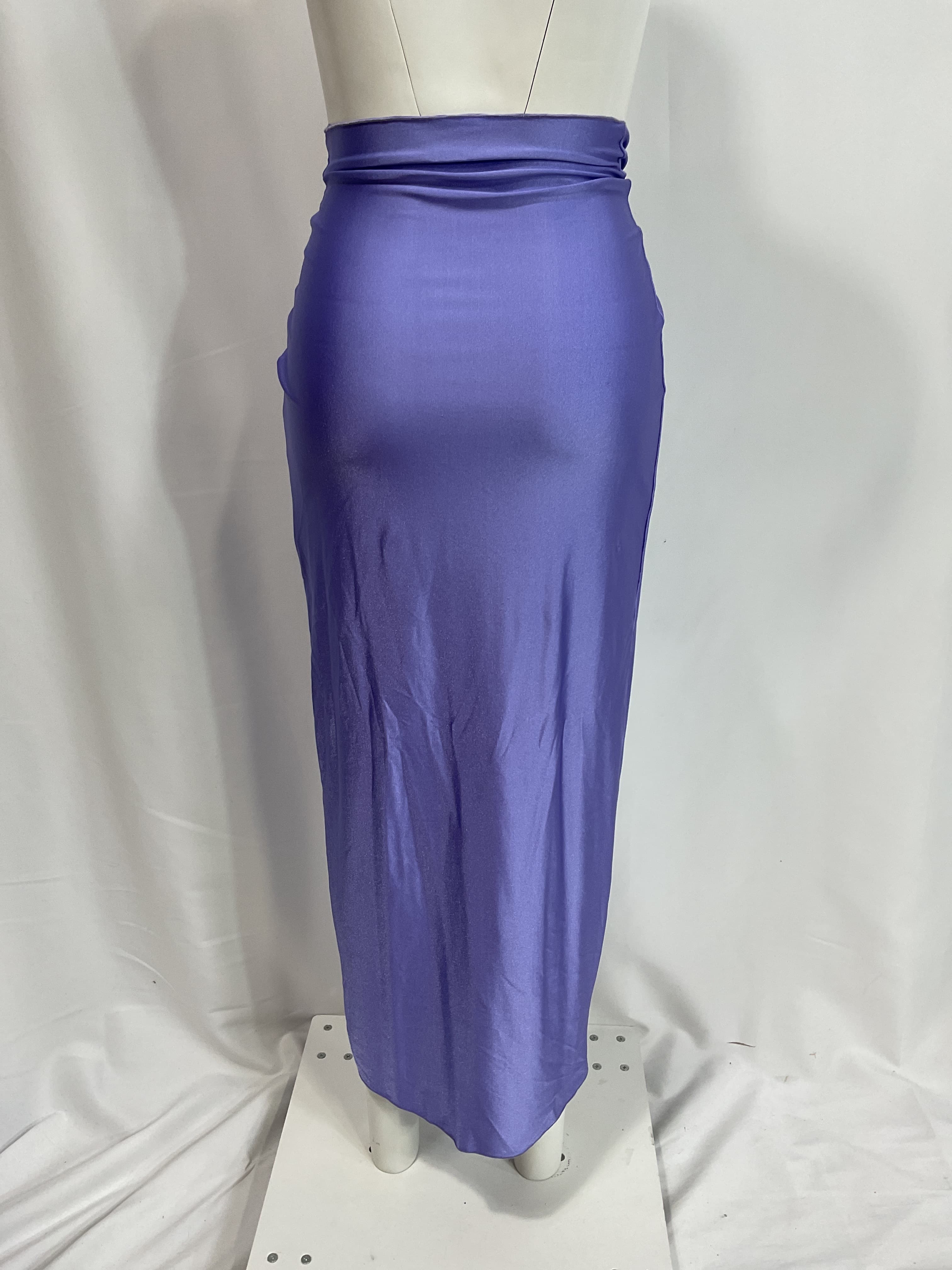 Mira Long Skirt In Iris Sheen - Image 3