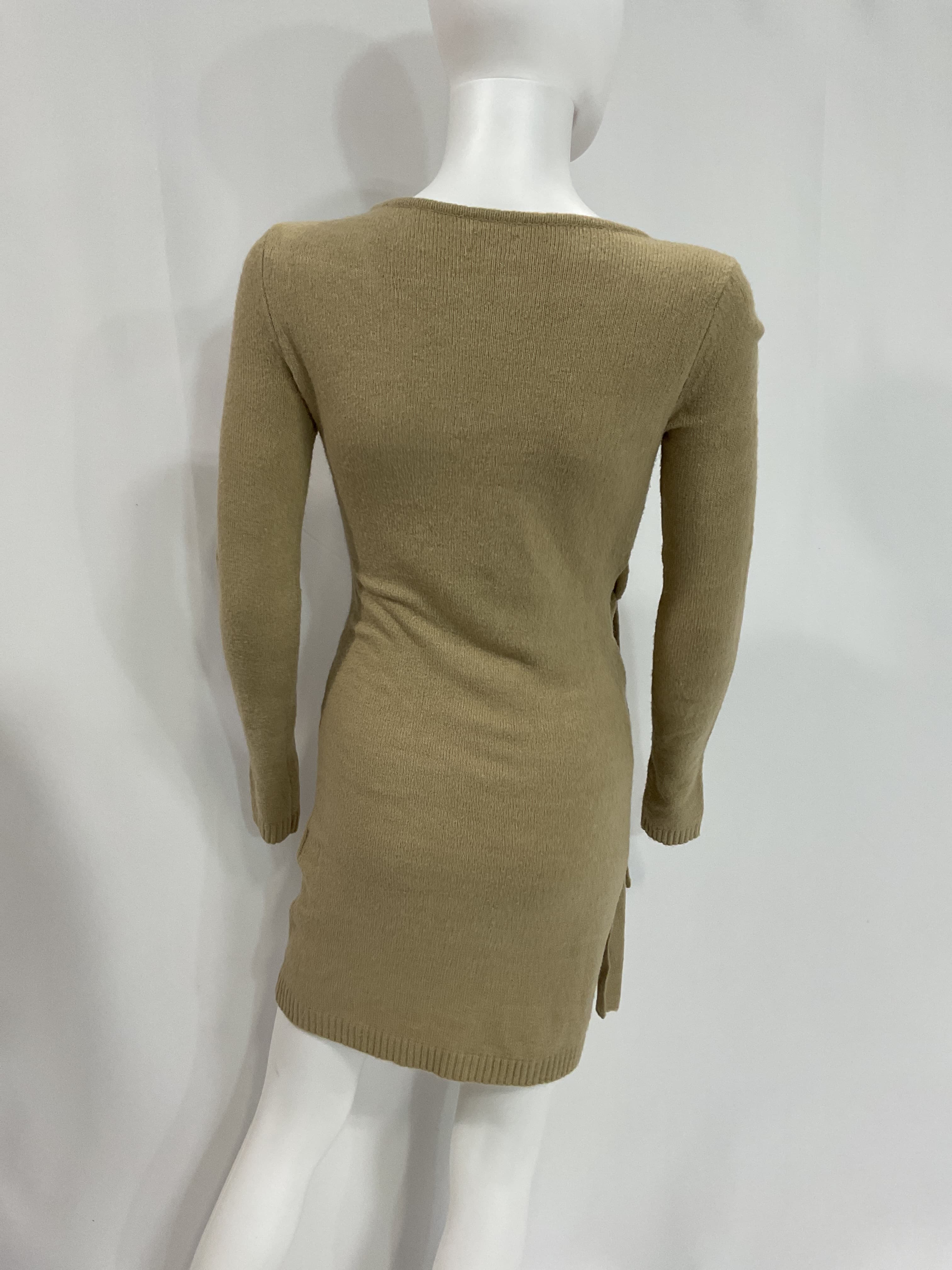 Sean Wrap Dress In Oatmeal - Image 2