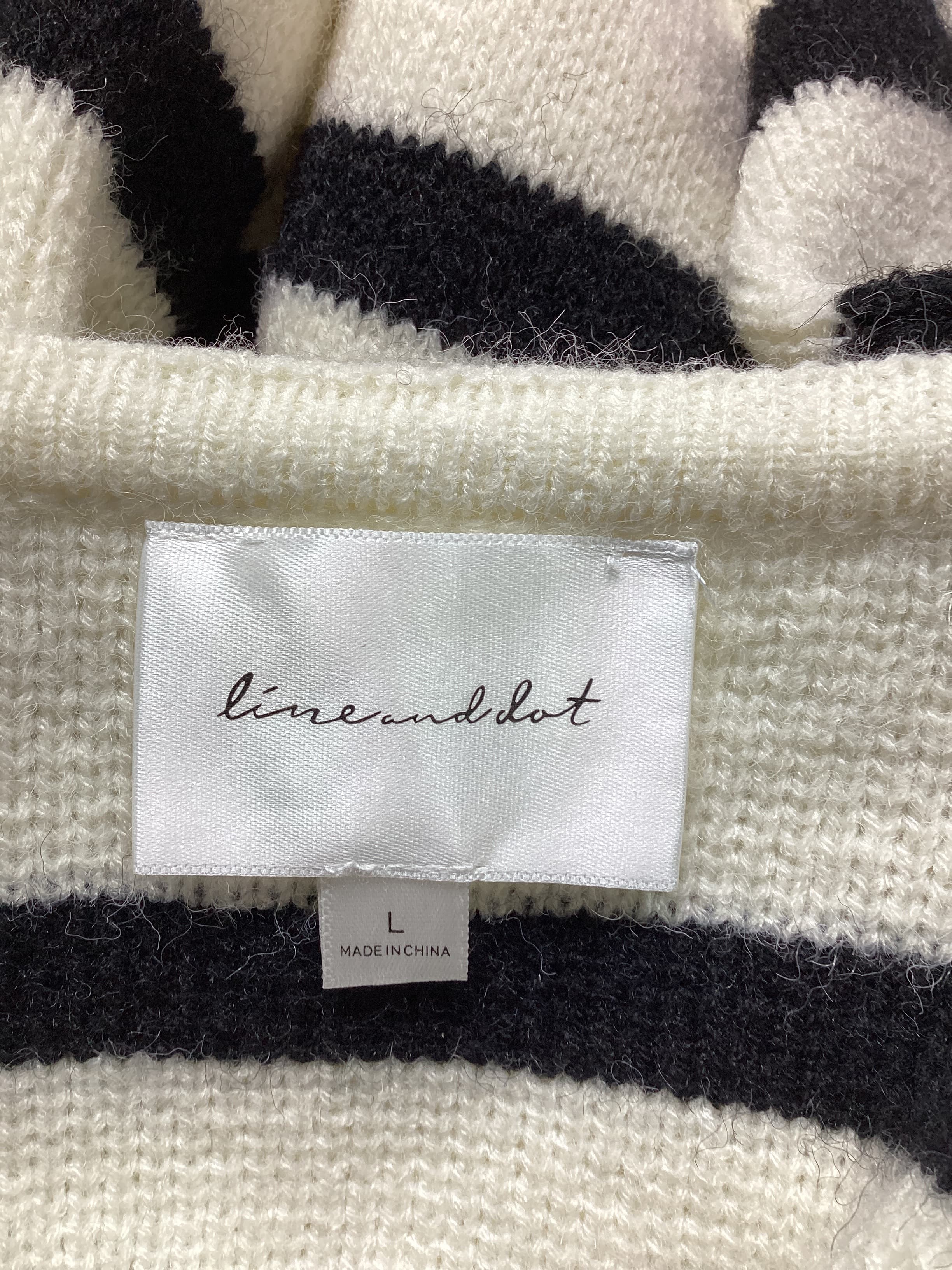 Benni Stripe Cardigan In Cream & Black - Image 4