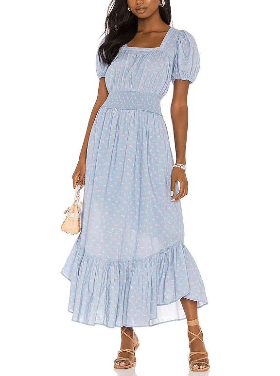 Loveshackfancy X Revolve Begonia Dress In Blue Baby Pomme - Image 1