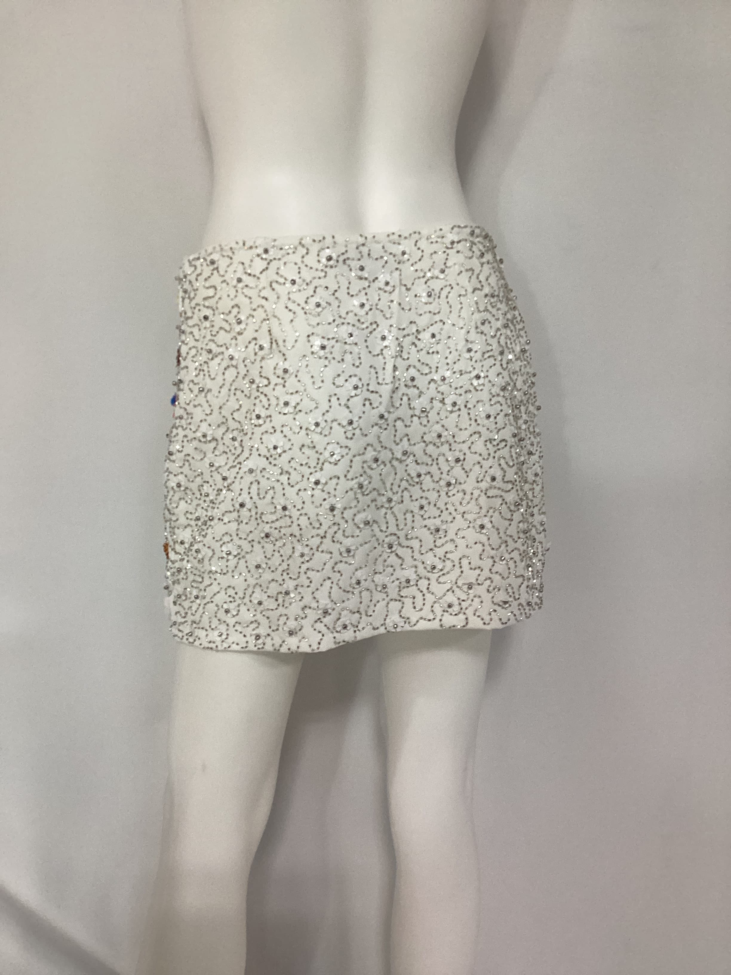 Leva Embellished Mini Skirt In White Multi - Image 2