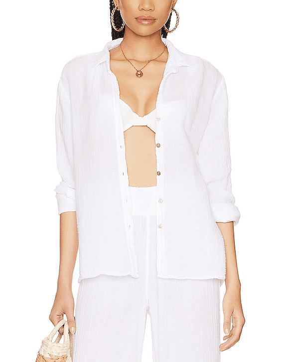 Leo Button Down In White - Image 1