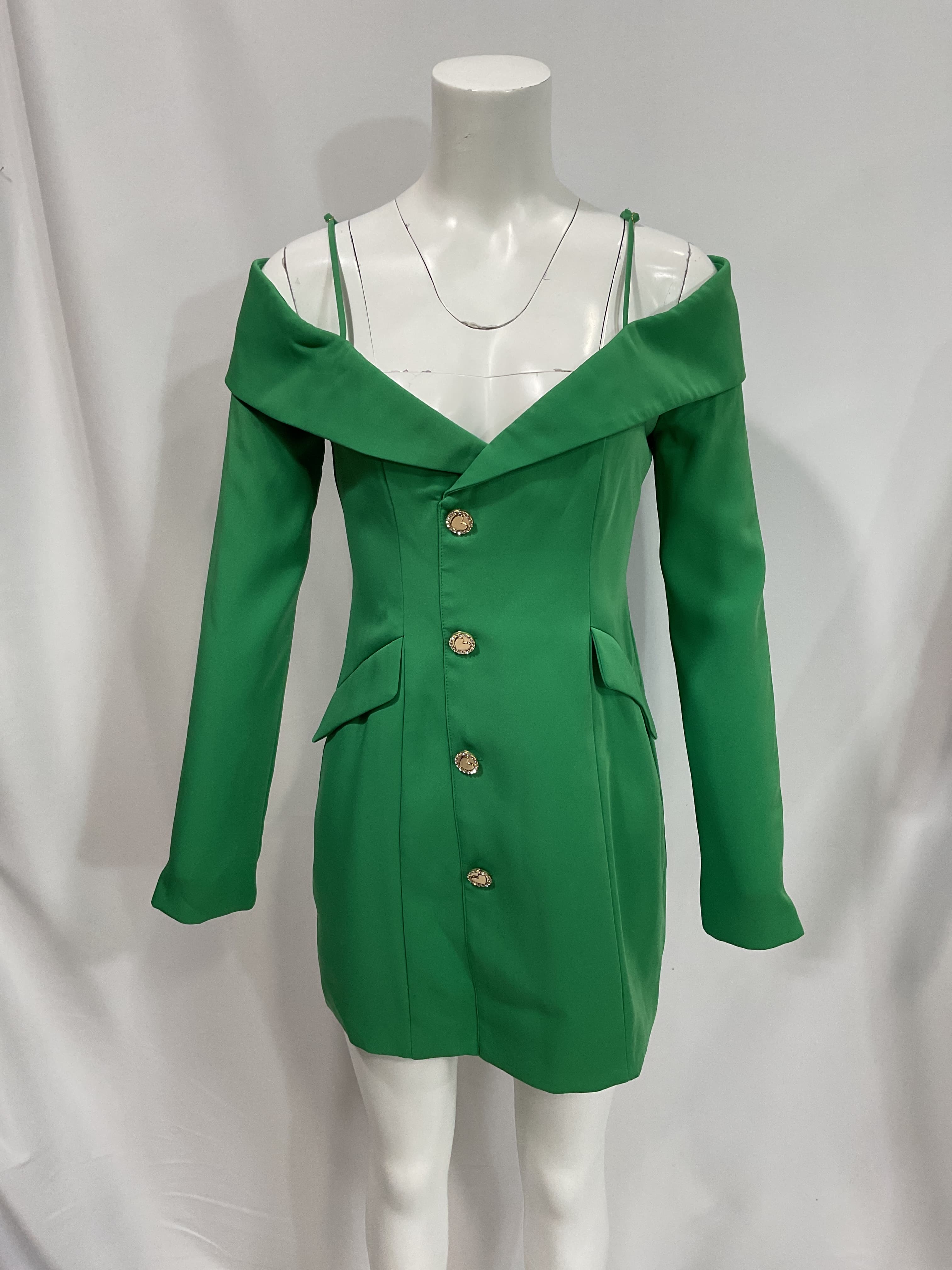 Sadie Blazer Dress In Clover Green - Image 4