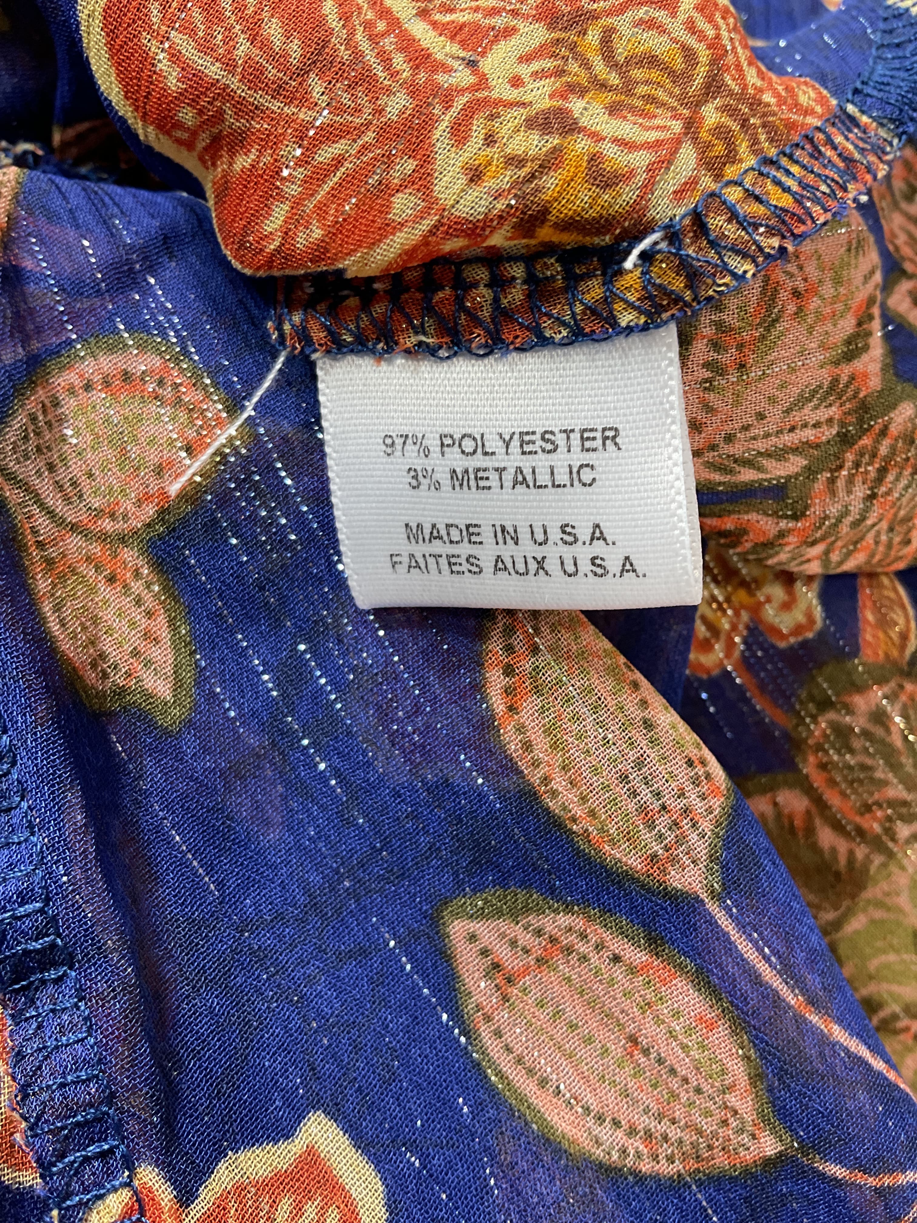 Elena Dress In Blue Marigold Flora - Image 4