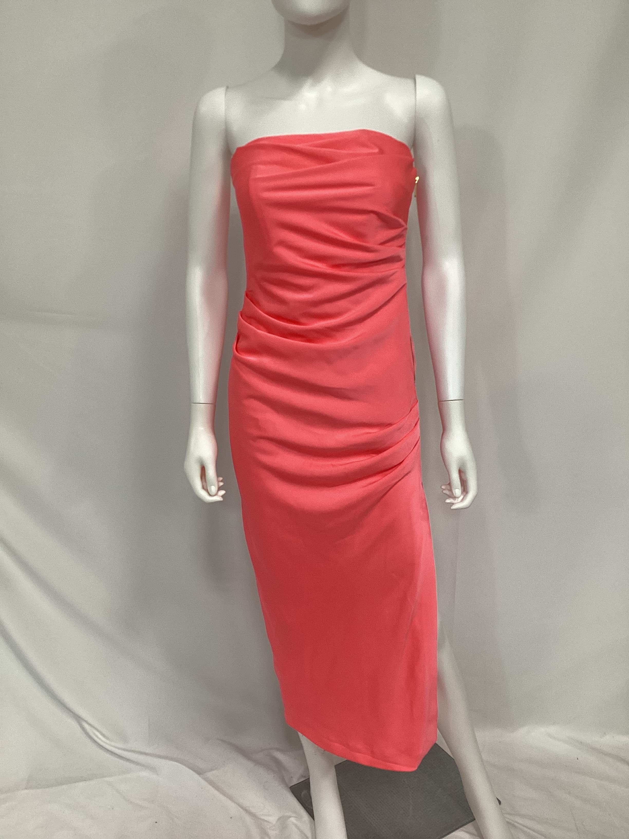Saoirse Dress In Watermelon Pink - Image 3
