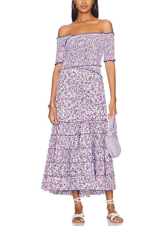 Soledad Midi Dress In Blue Blueberry - Image 1