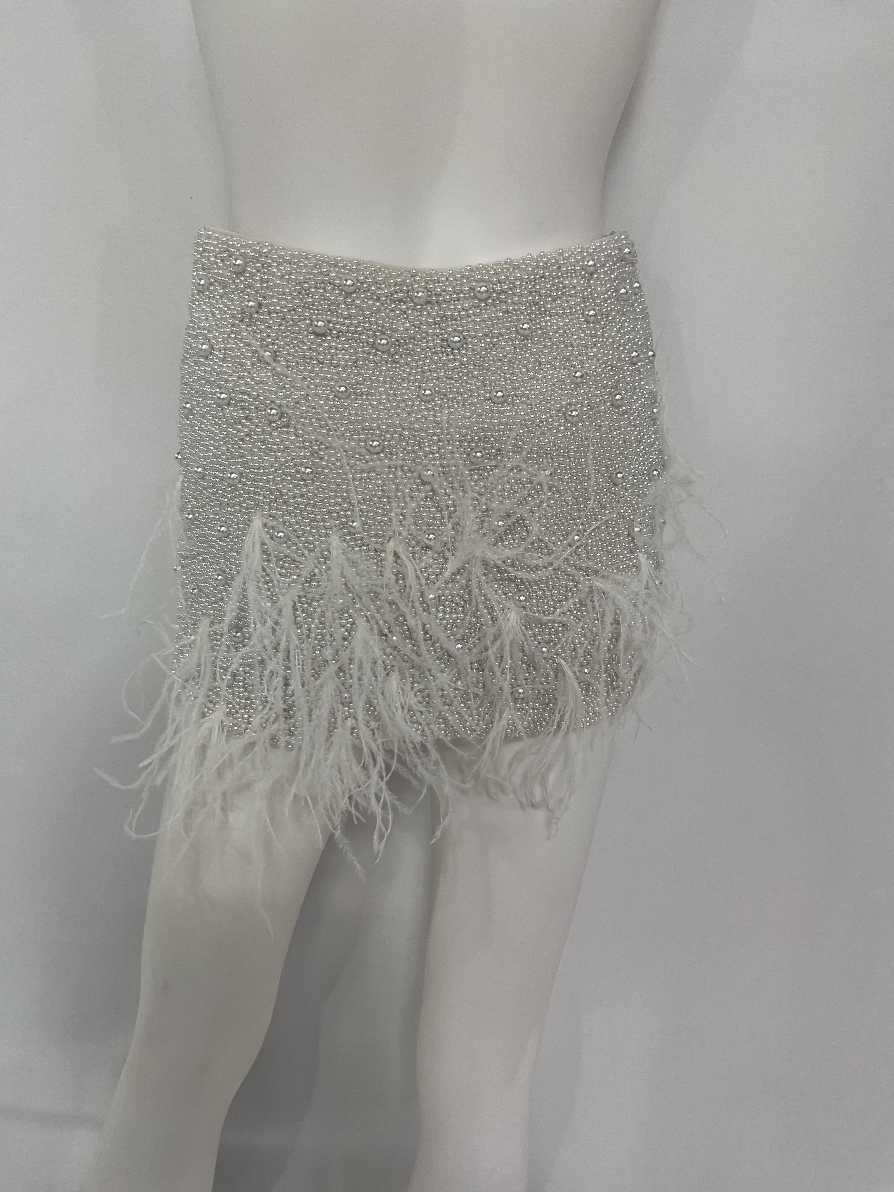 Valli Skirt In White Pearl - Image 2