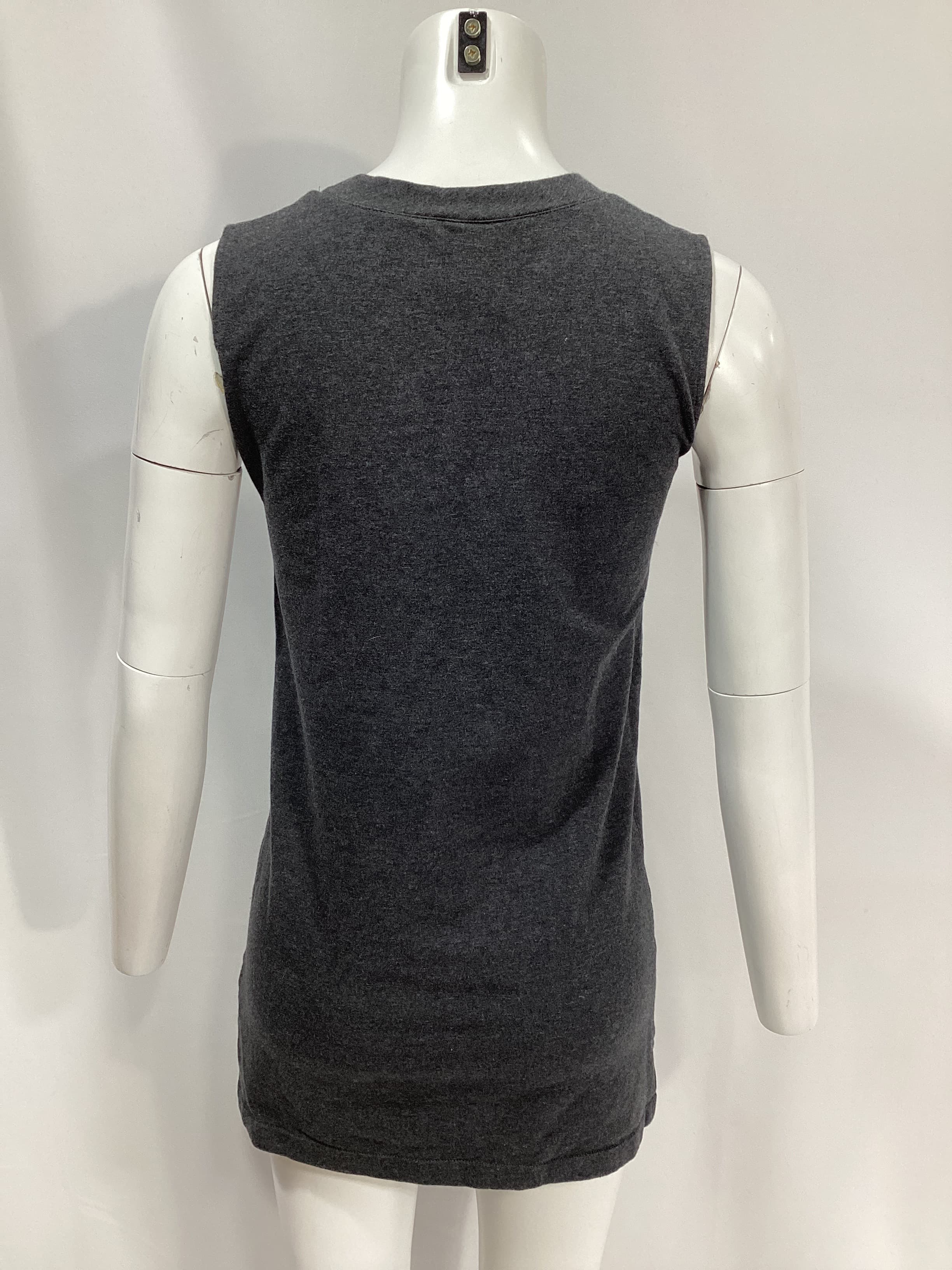 Sleeveless Tailored Terry Mini Dress In Dark Heather Grey - Image 3
