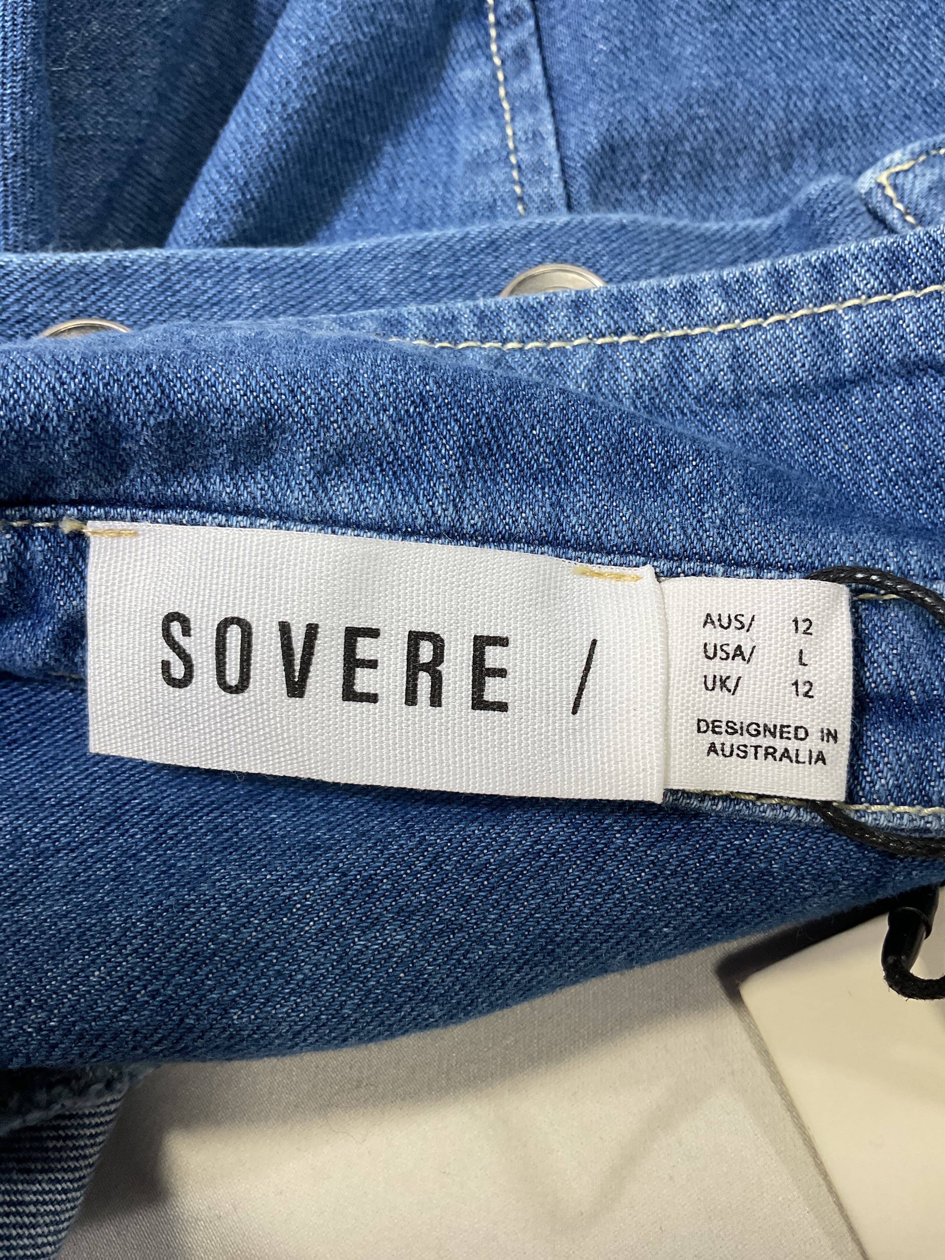 Advance Denim Crop Shirt In Mid Blue - Image 3