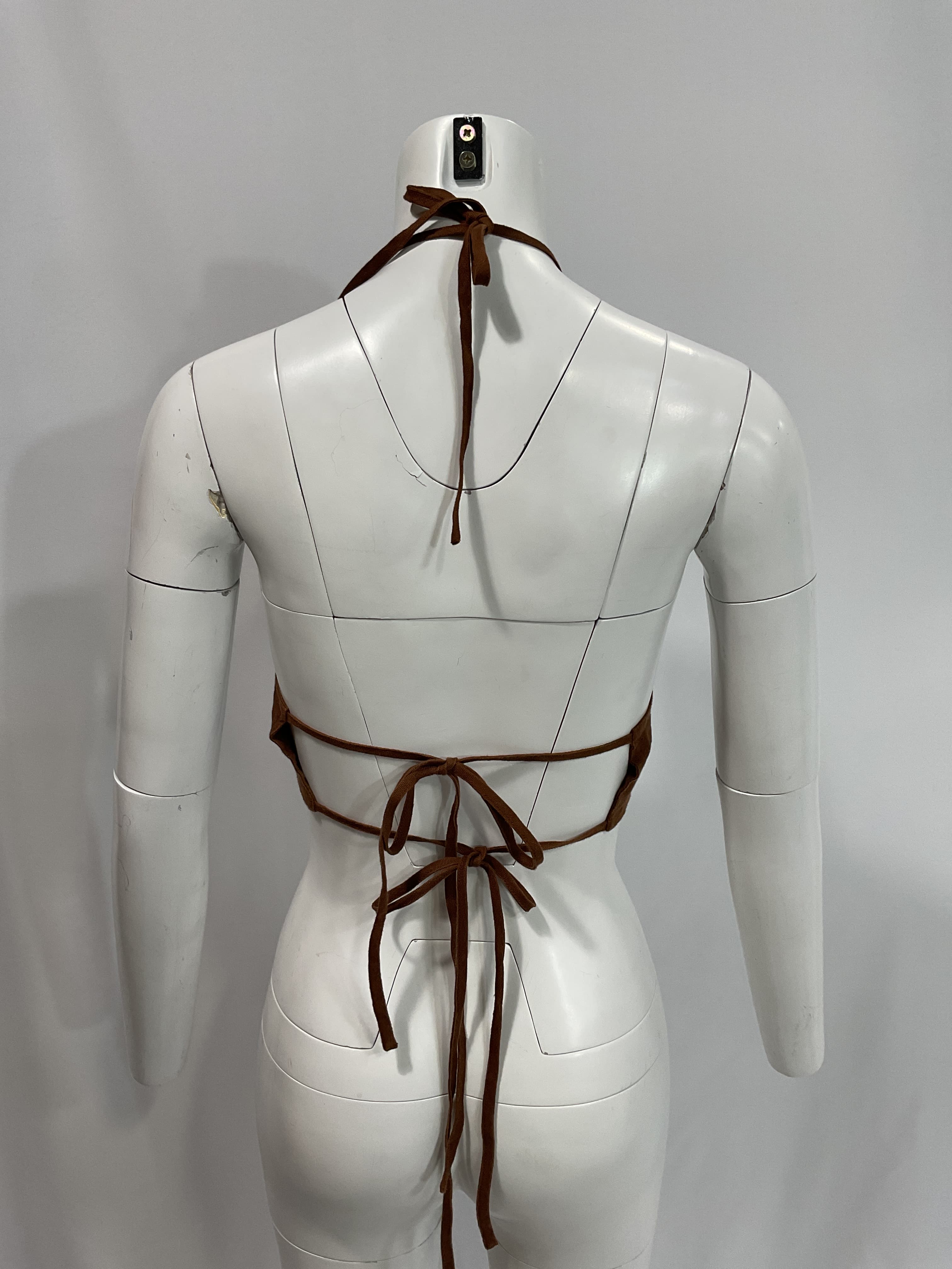 Kyra Tie Back Top In Cacao - Image 3