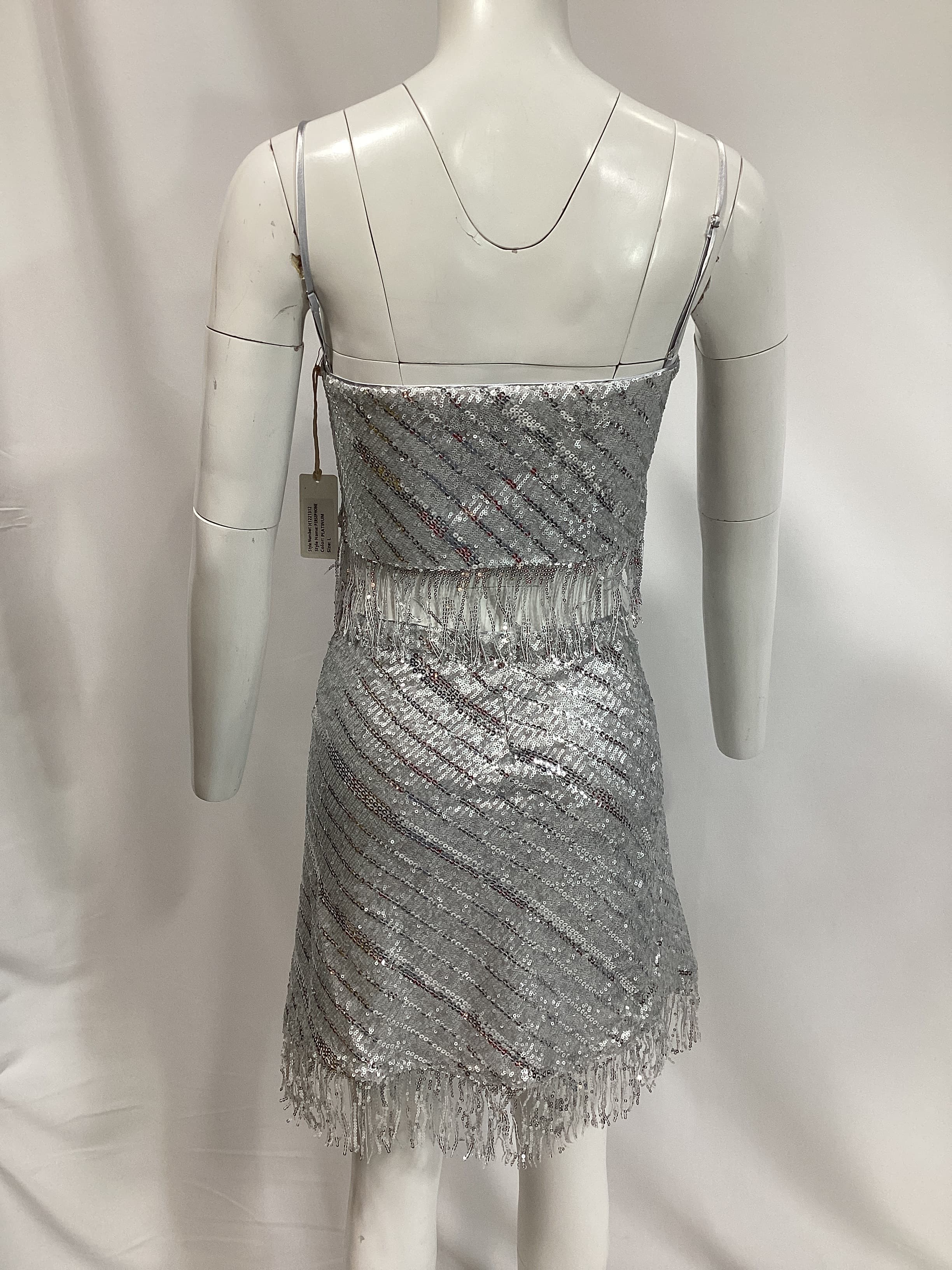 Persephone Top & Mini Skirt Set In Platinum - Image 2