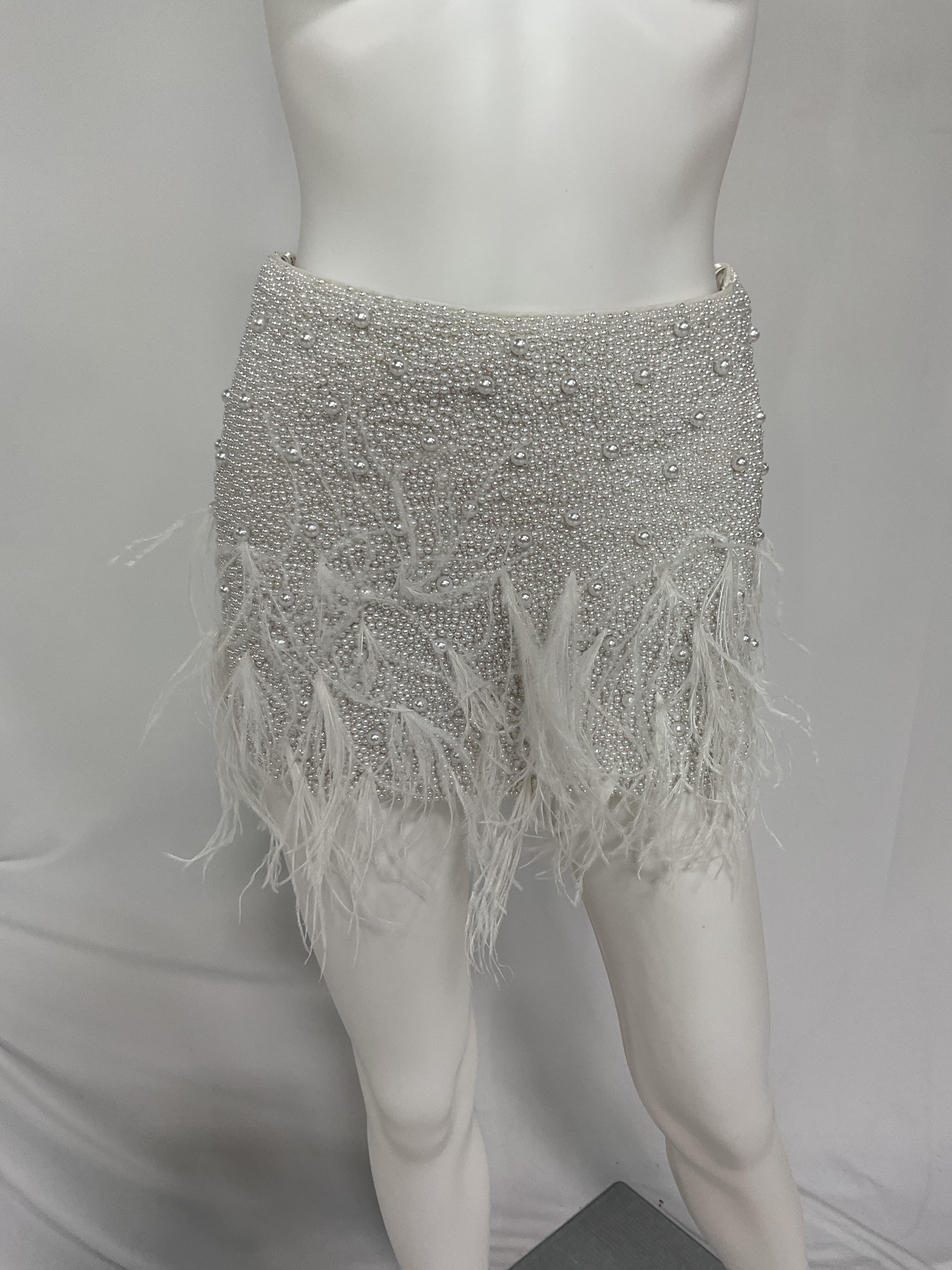 Valli Skirt In White Pearl - Image 4