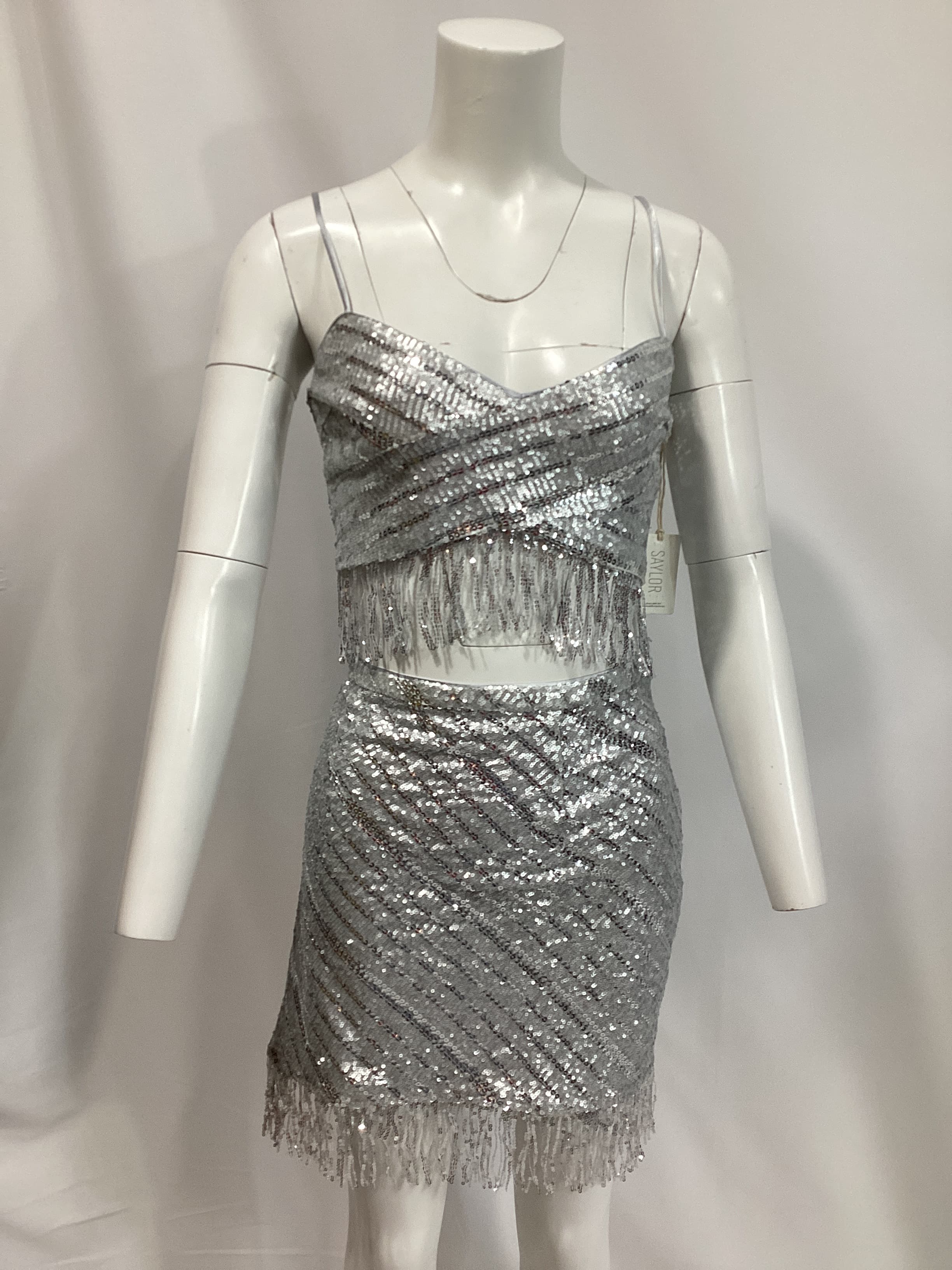 Persephone Top & Mini Skirt Set In Platinum - Image 4