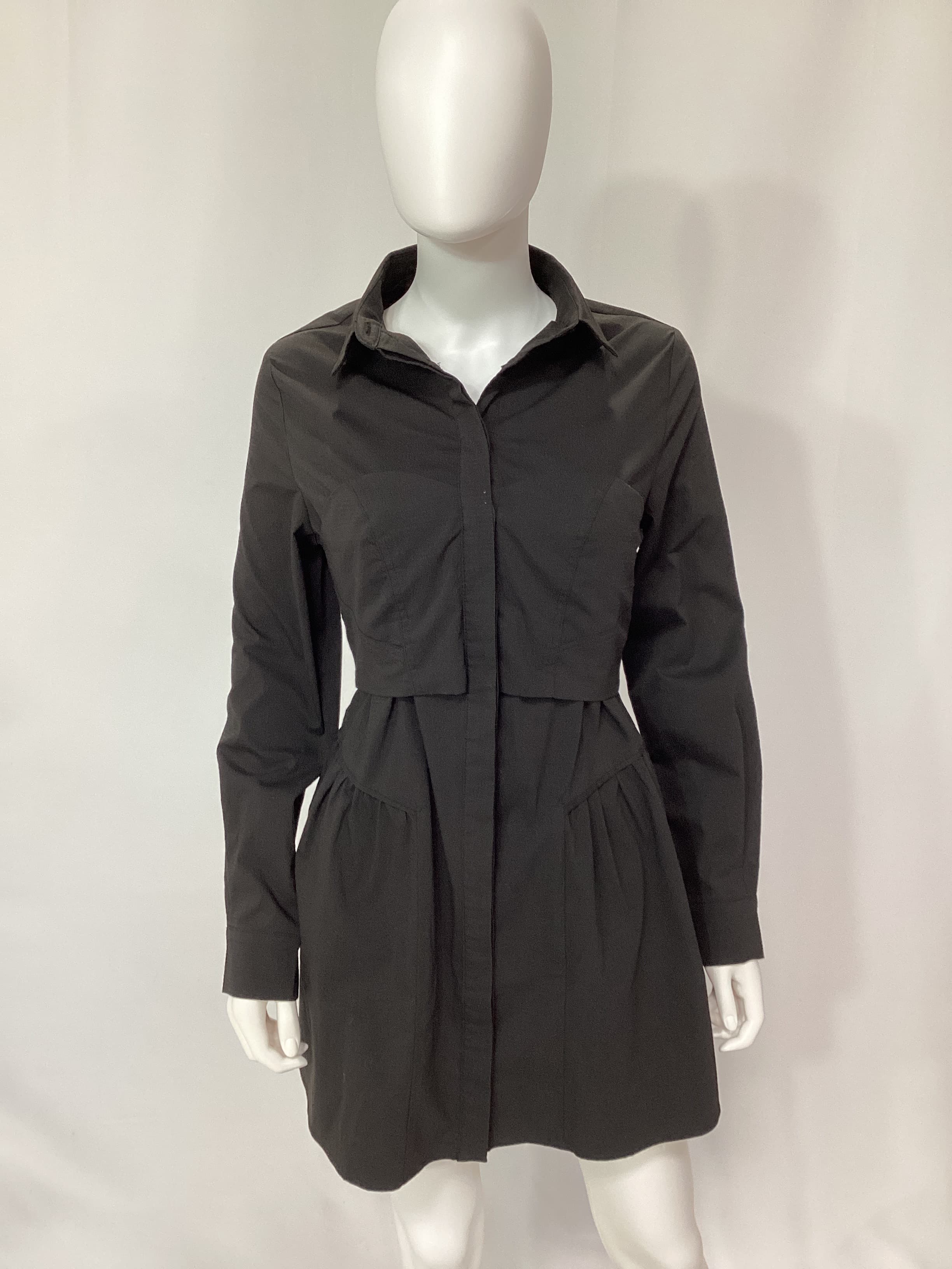Capture Corset Shirt Dress In Noir - Image 4