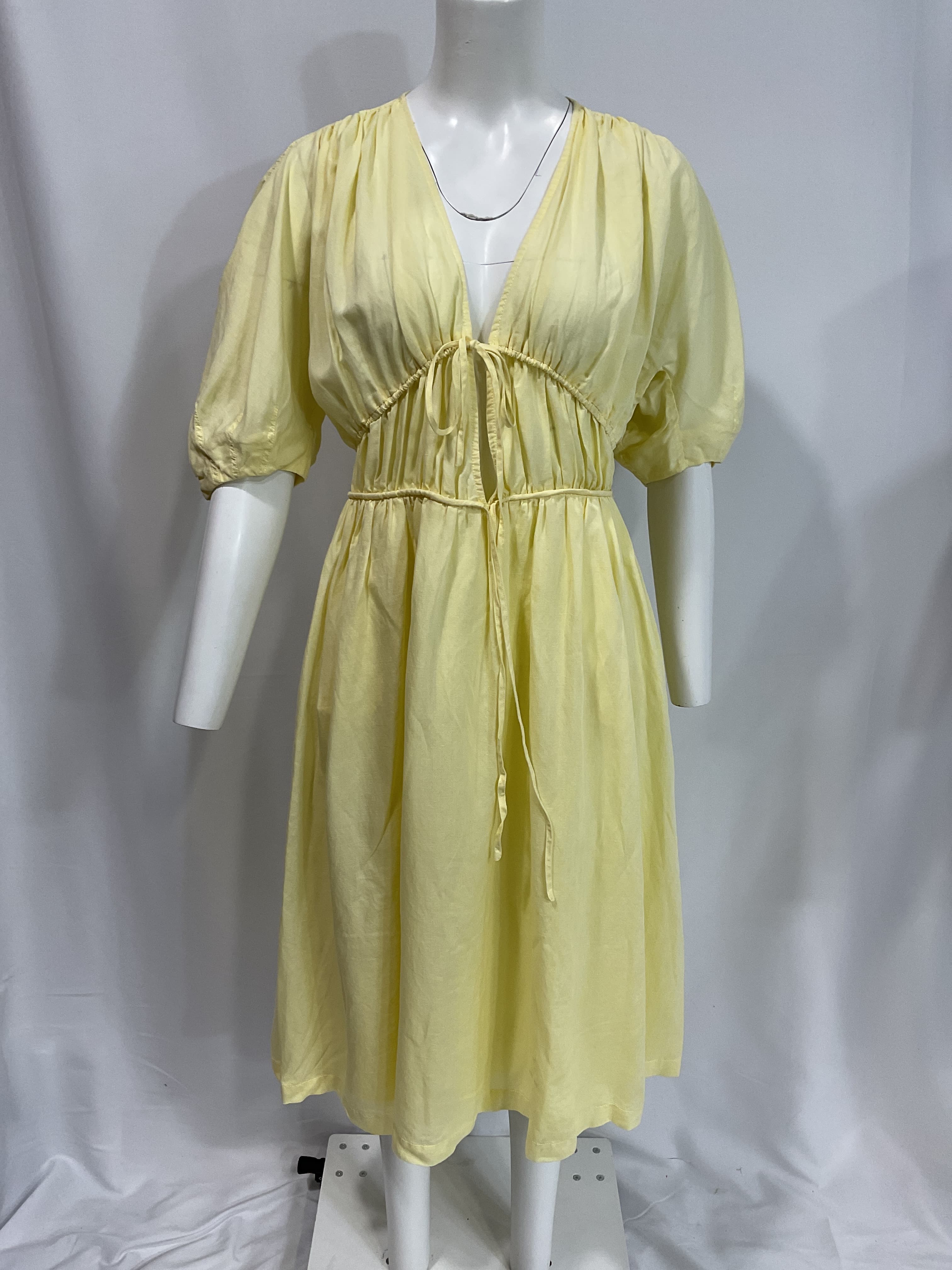 Sonnet Midi Dress In Pale Yellow - Image 3