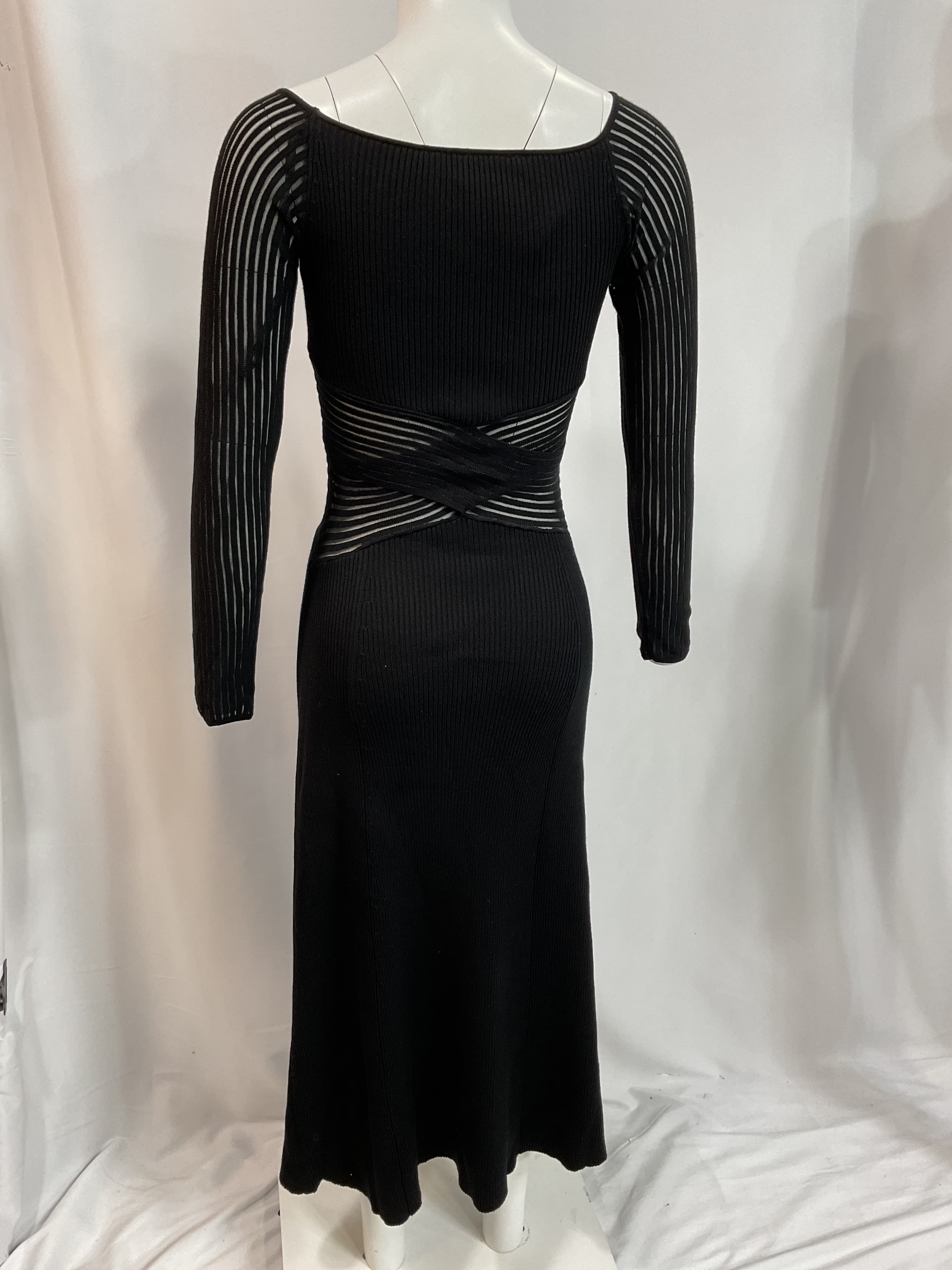 Tilt Knit Dress In Black - Image 3