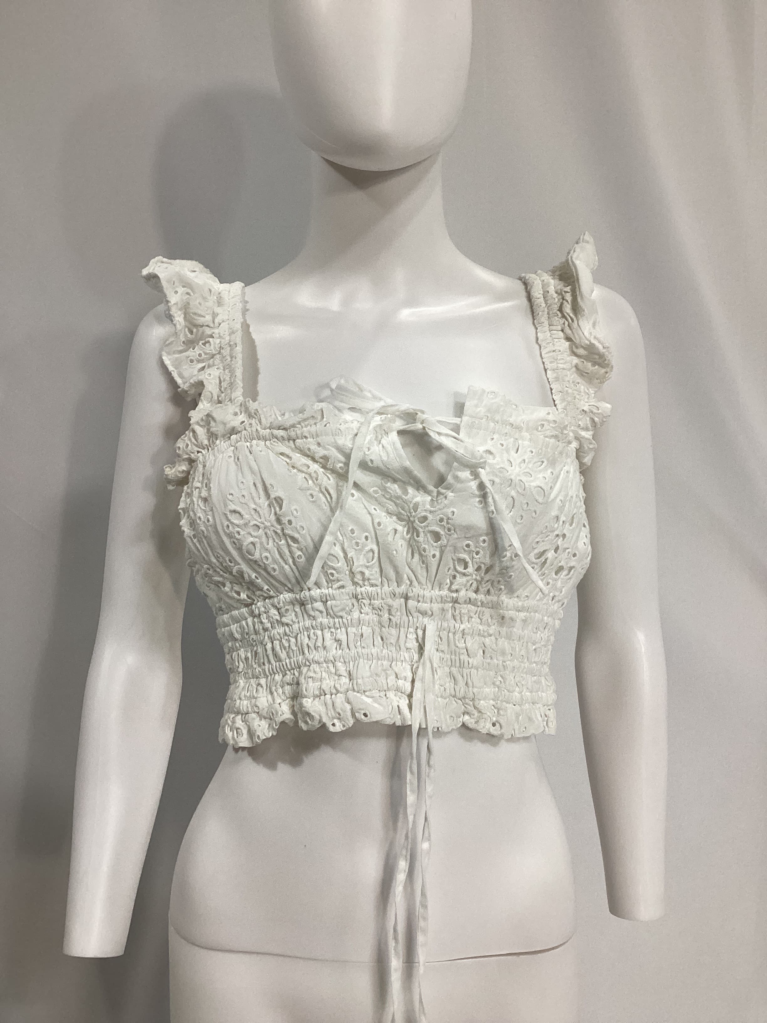 Kary Blouse In Pacific Cotton Eyelet - Image 2