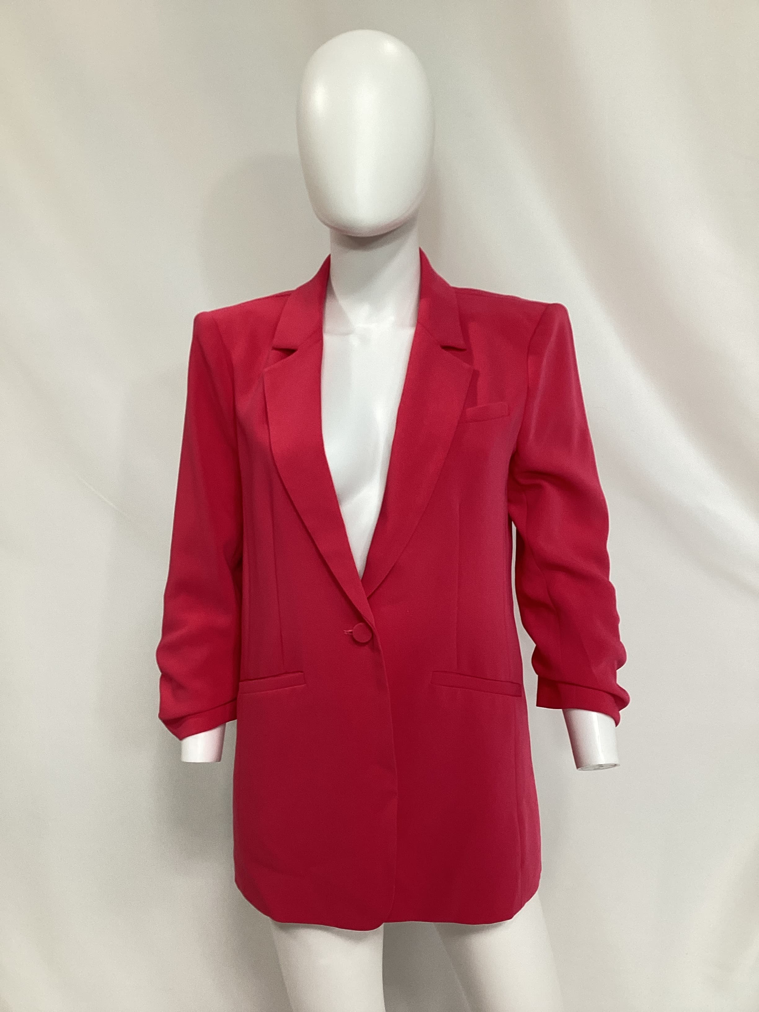 Crepe Khloe Blazer In Berry Jam - Image 2