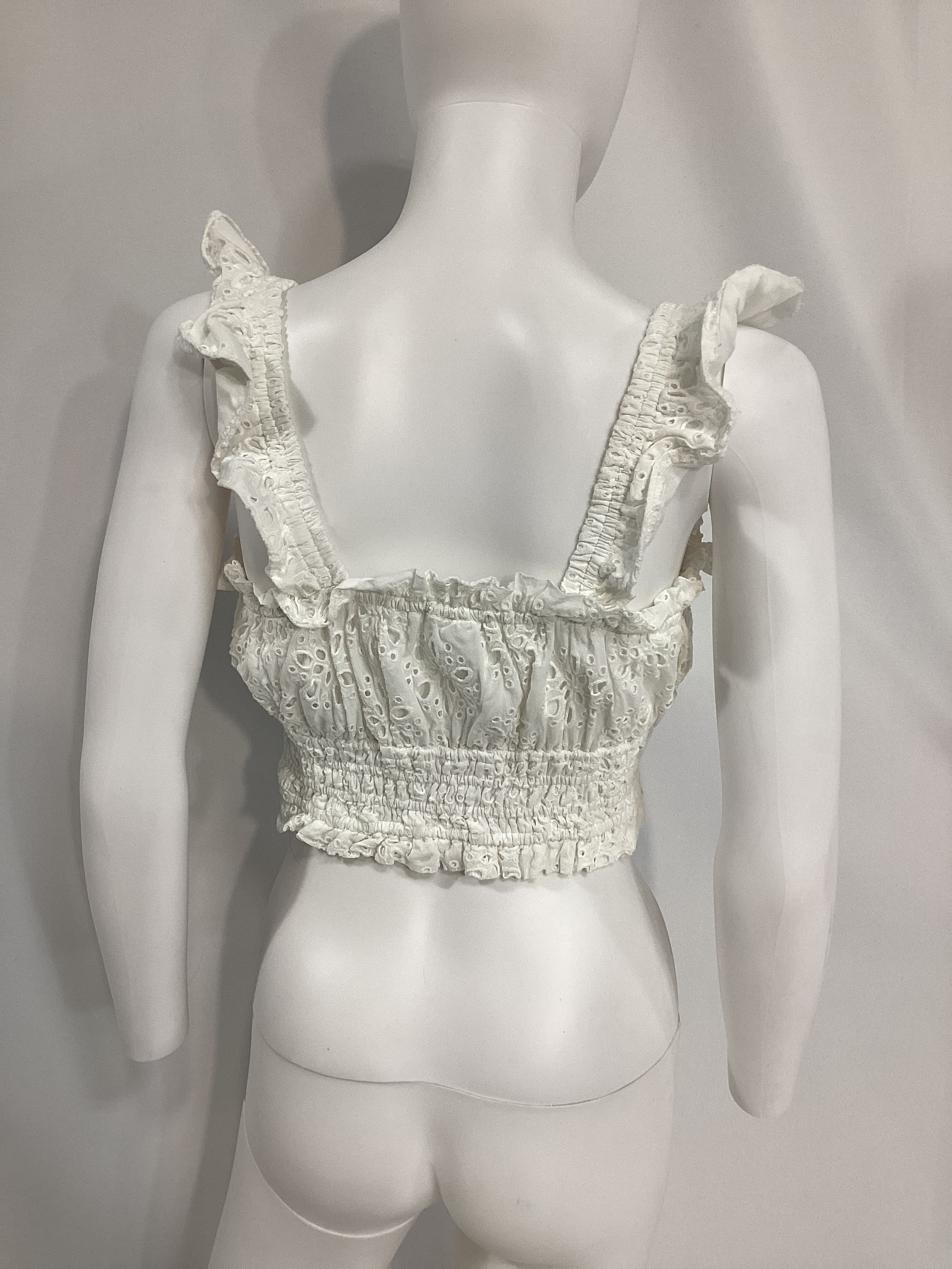 Kary Blouse In Pacific Cotton Eyelet - Image 3