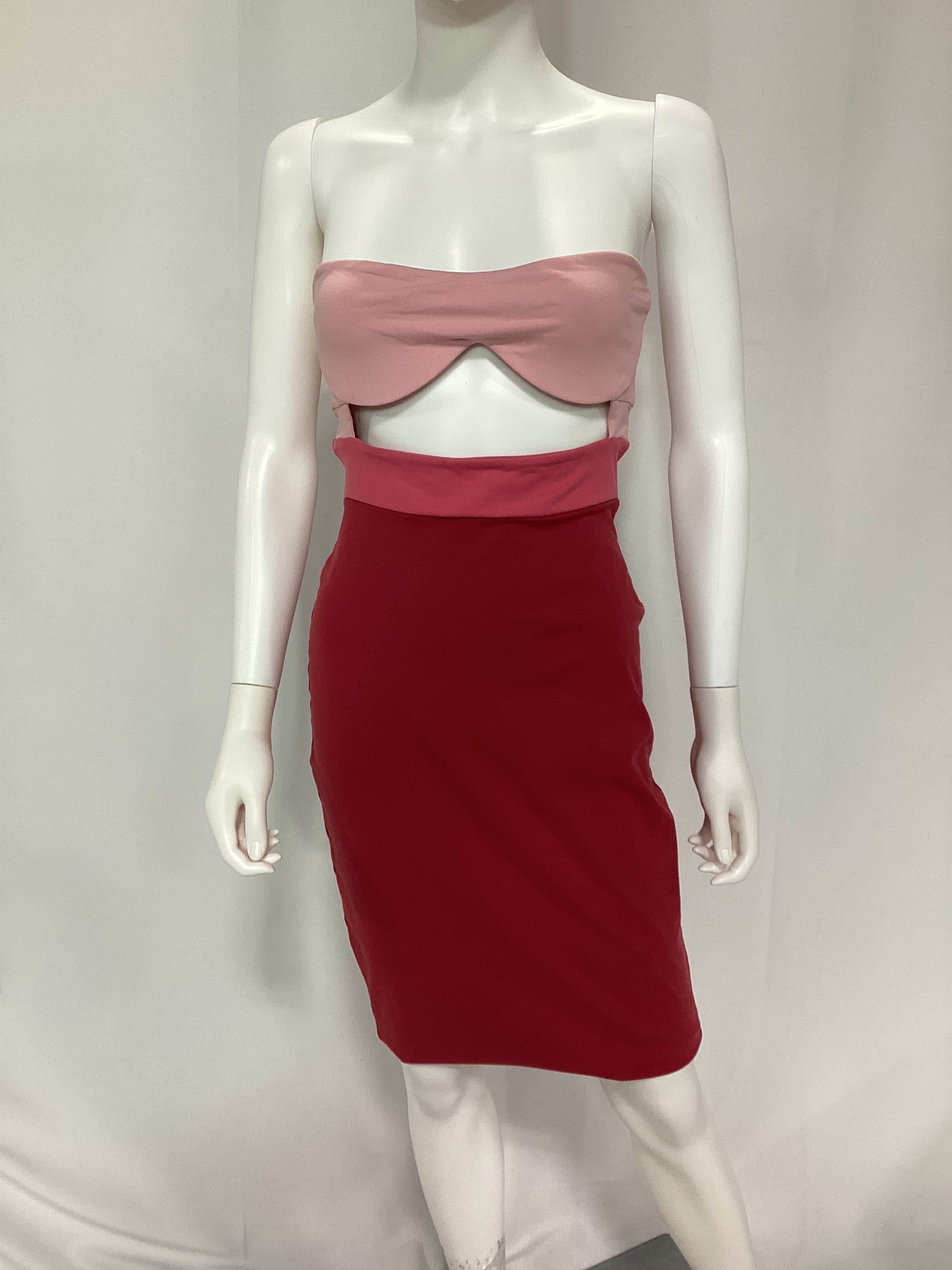 Underwire Tube Dress In Rose - Image 3