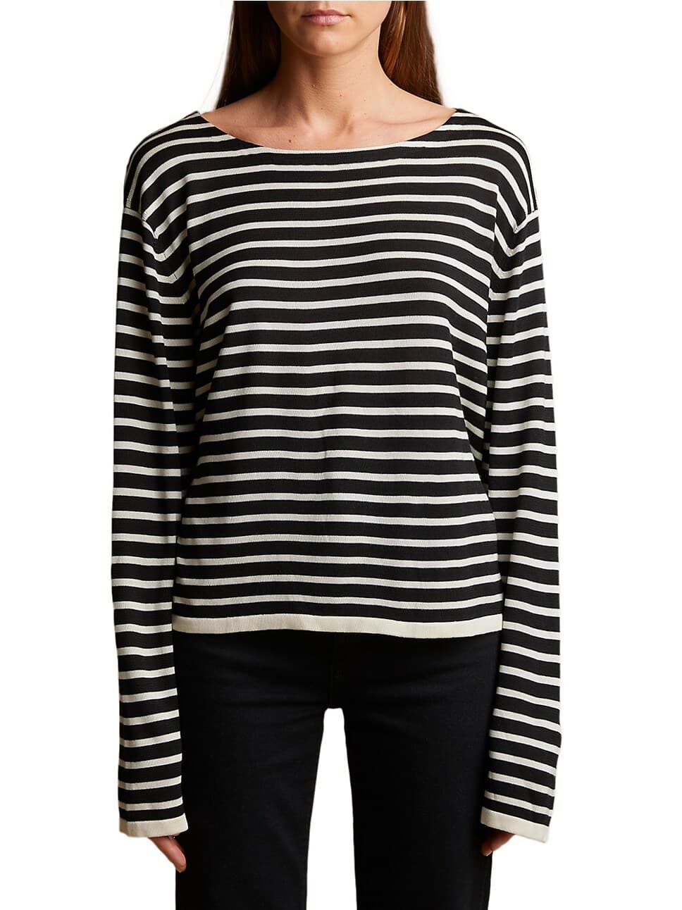 Casey Striped Silk Sweater - Image 1