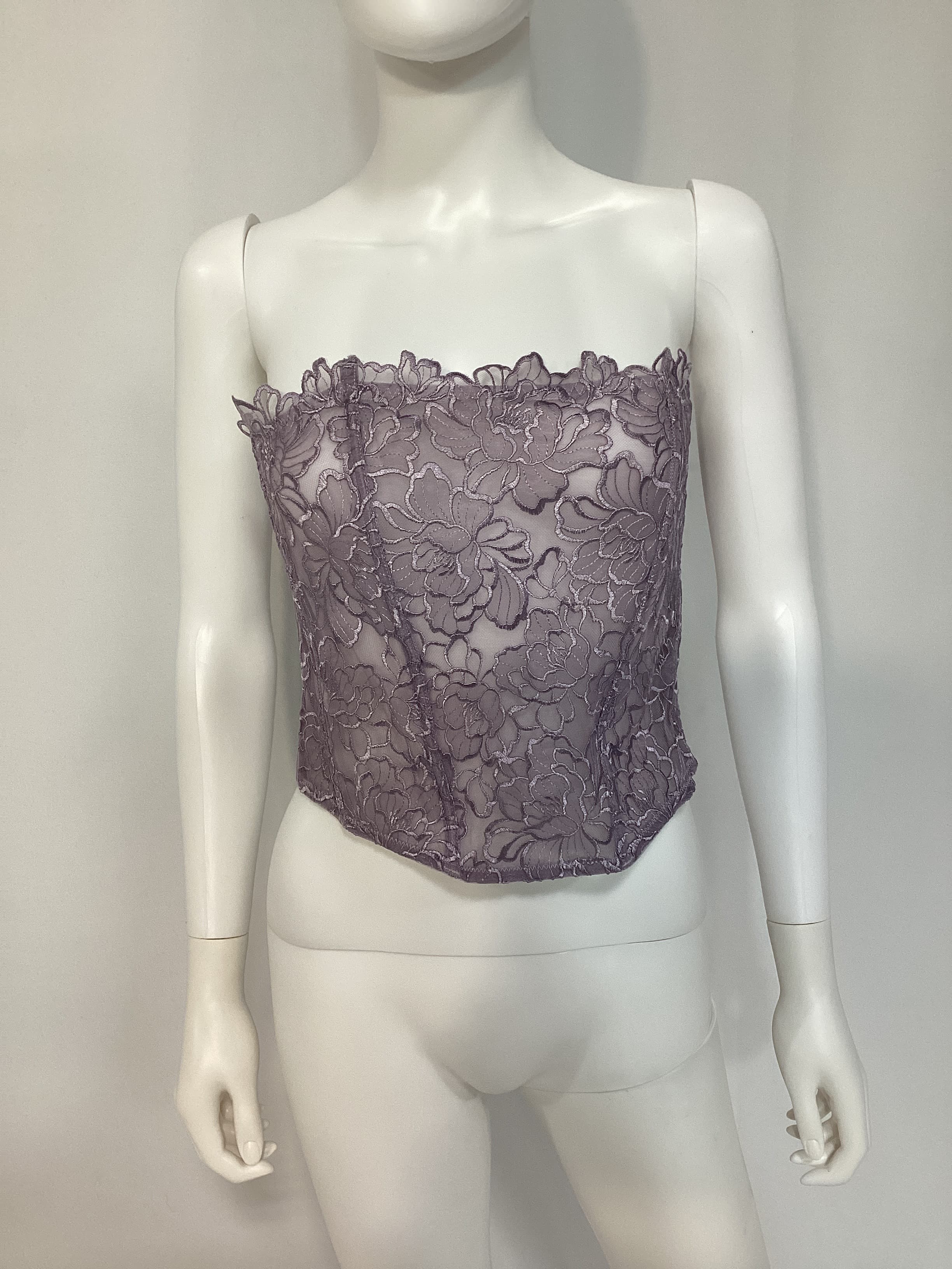 Whitney Floral-Embroidered Corset Top - Image 2