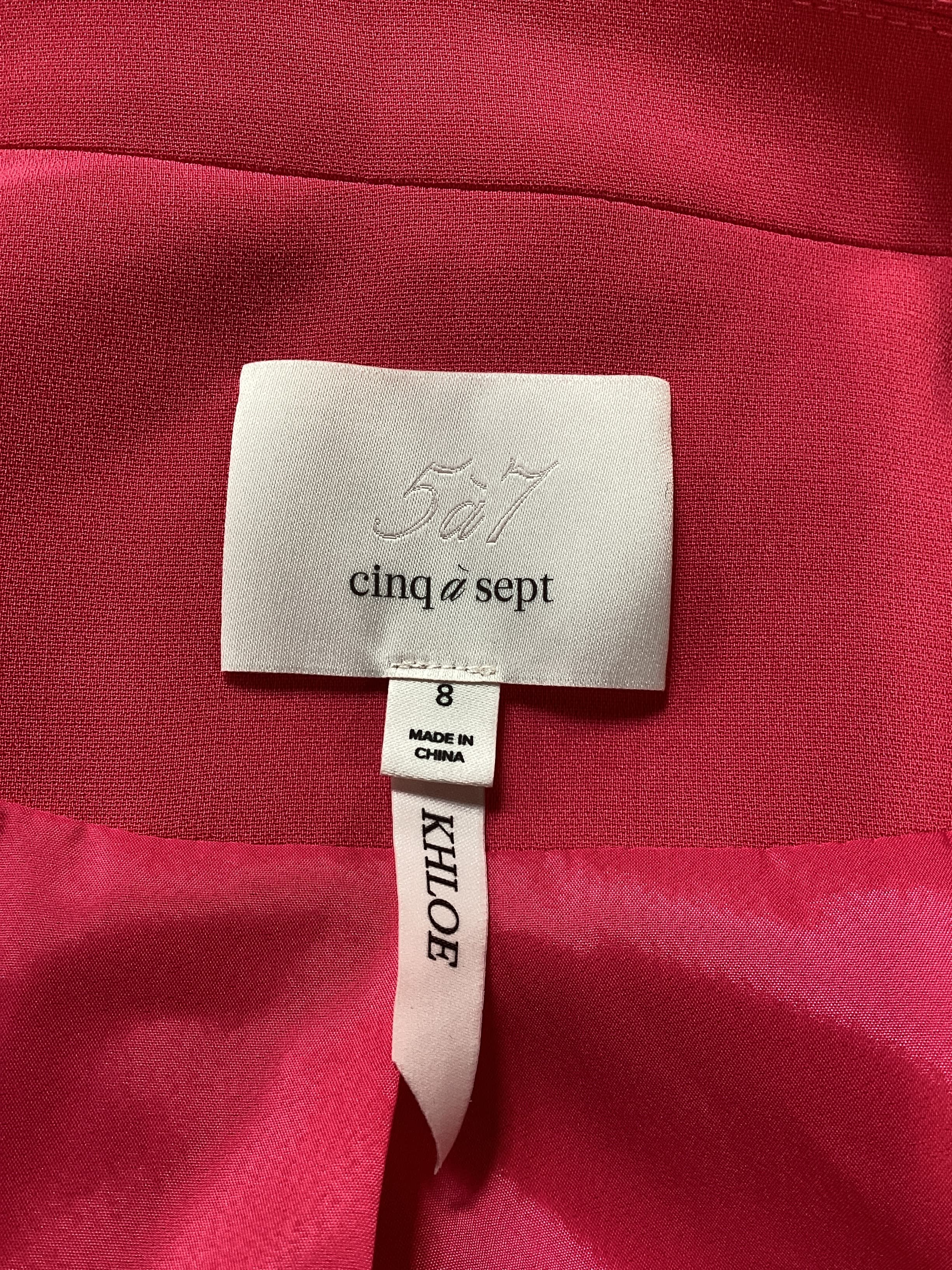 Crepe Khloe Blazer In Berry Jam - Image 4