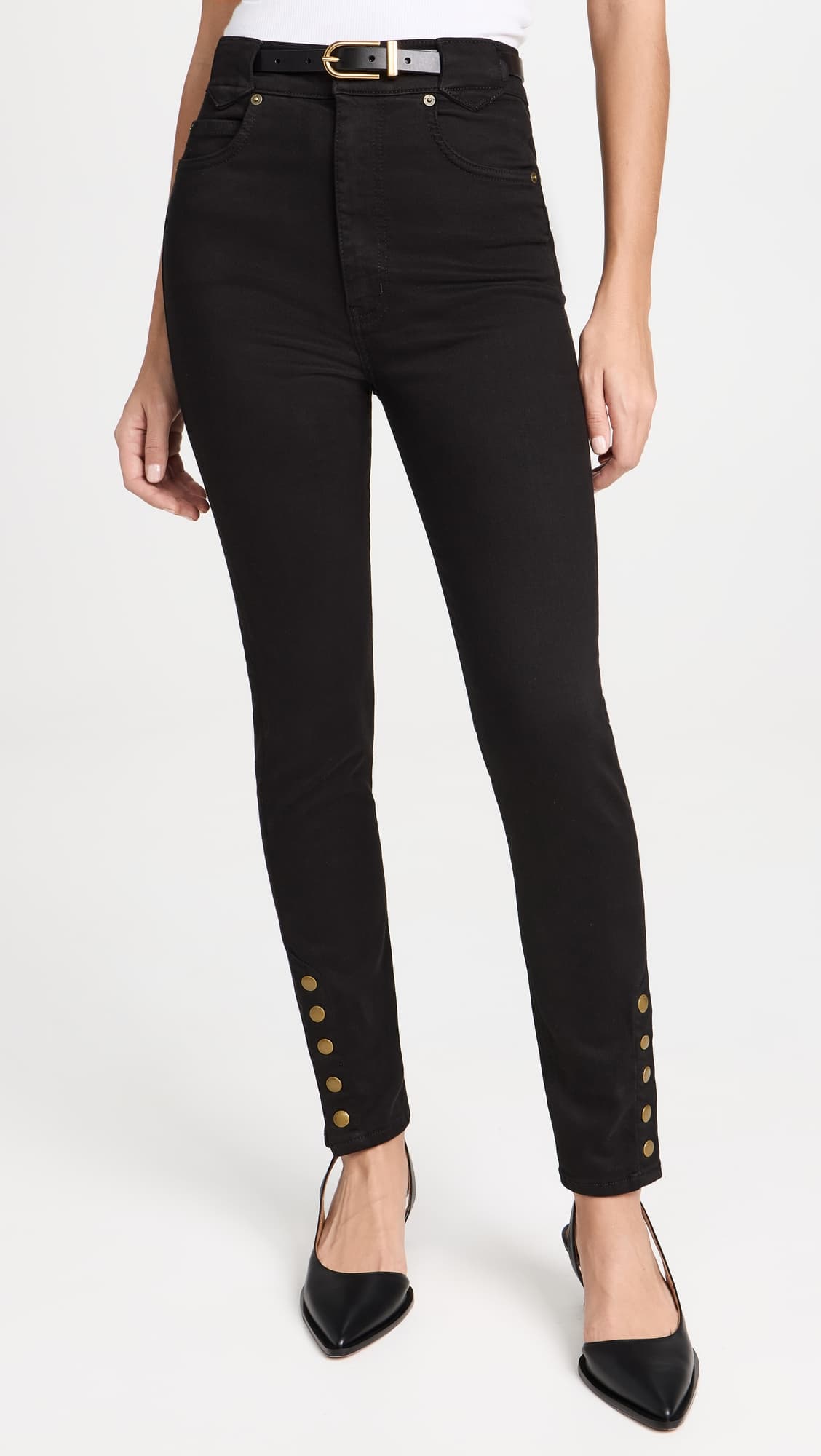 The Snapped Denim Leggings - Image 1