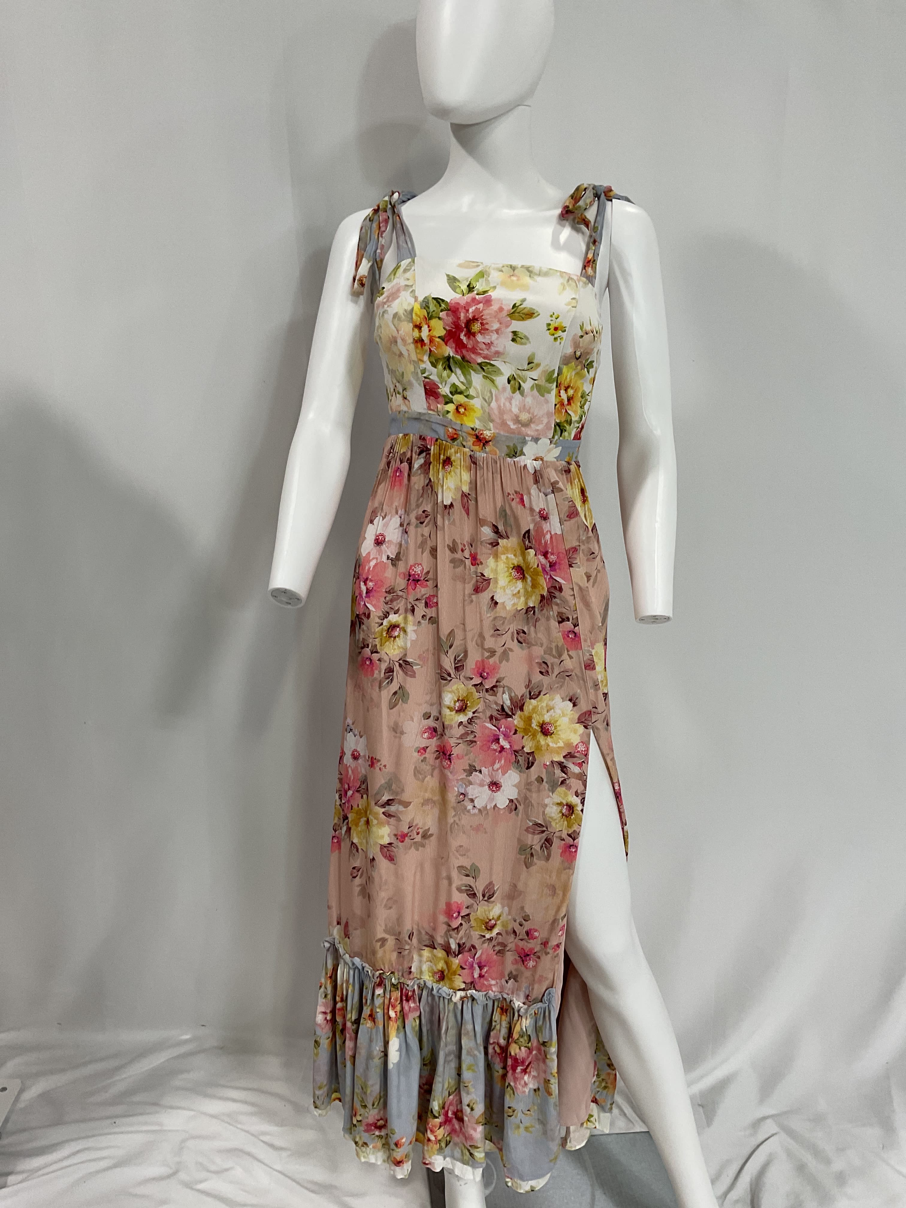 Mahogany Maxi Dress In Dazzling Garden - Image 2