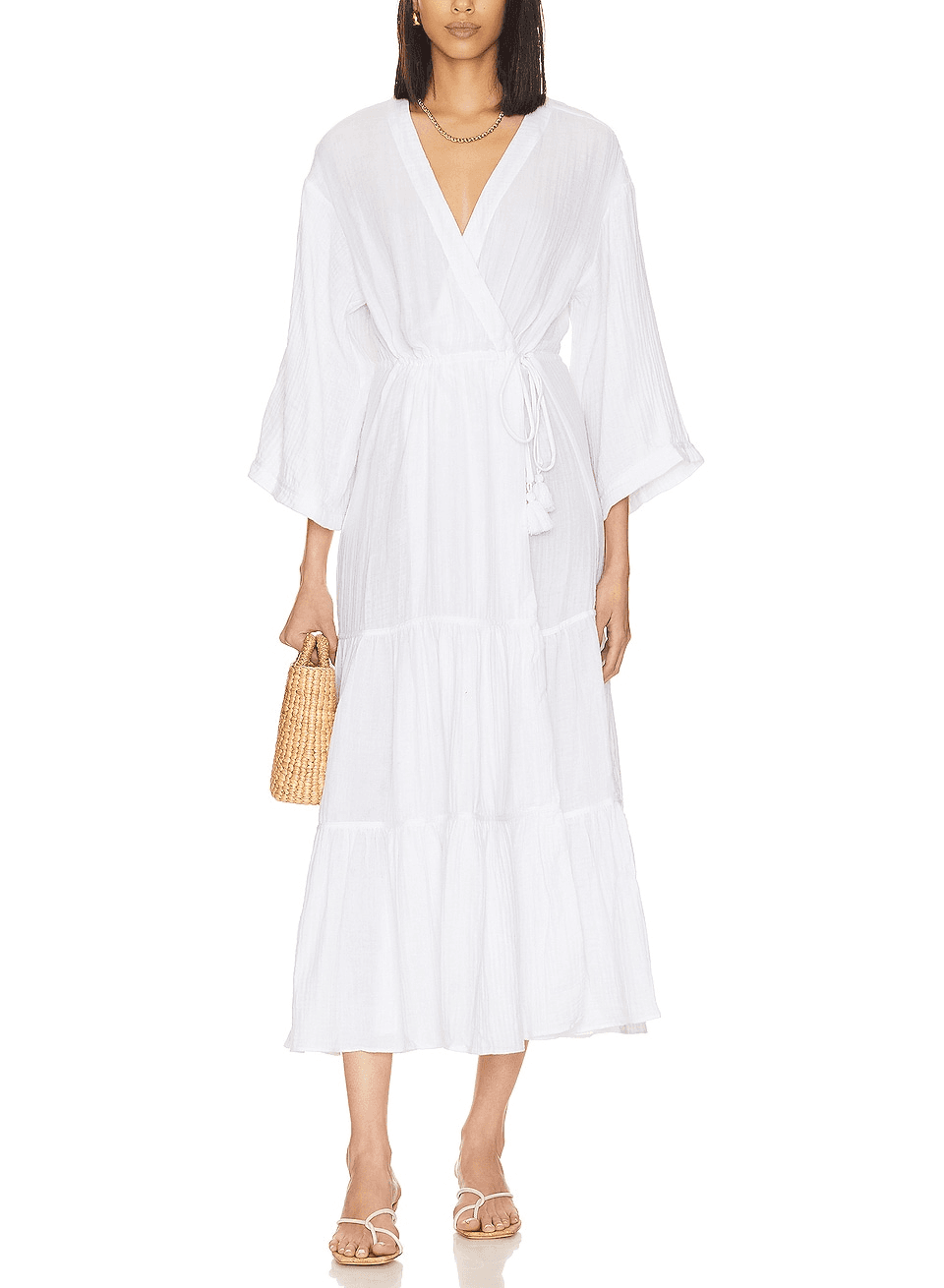 Torey Dress In White - Image 1