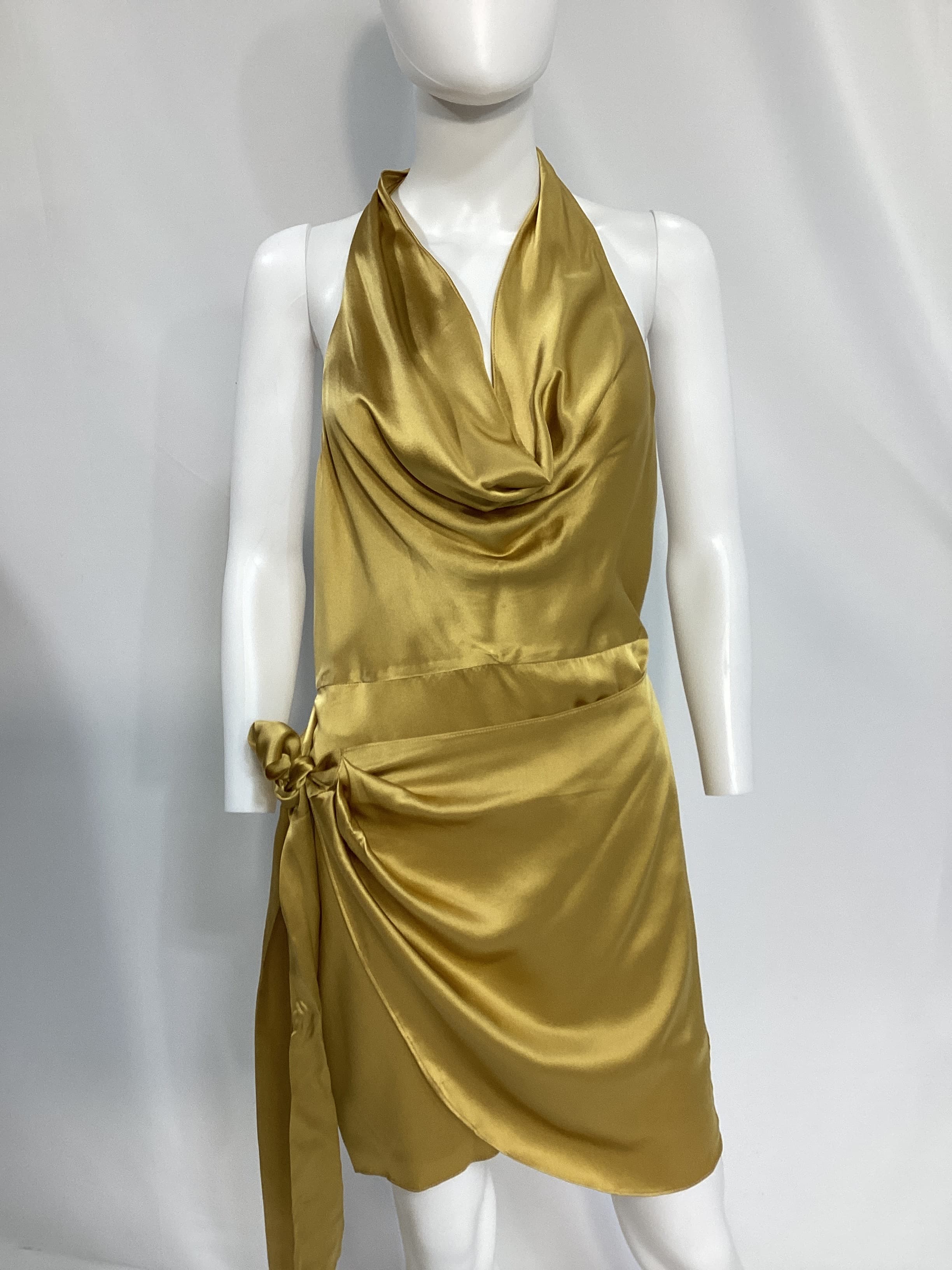 Martine Silk Halterneck Minidress - Image 3