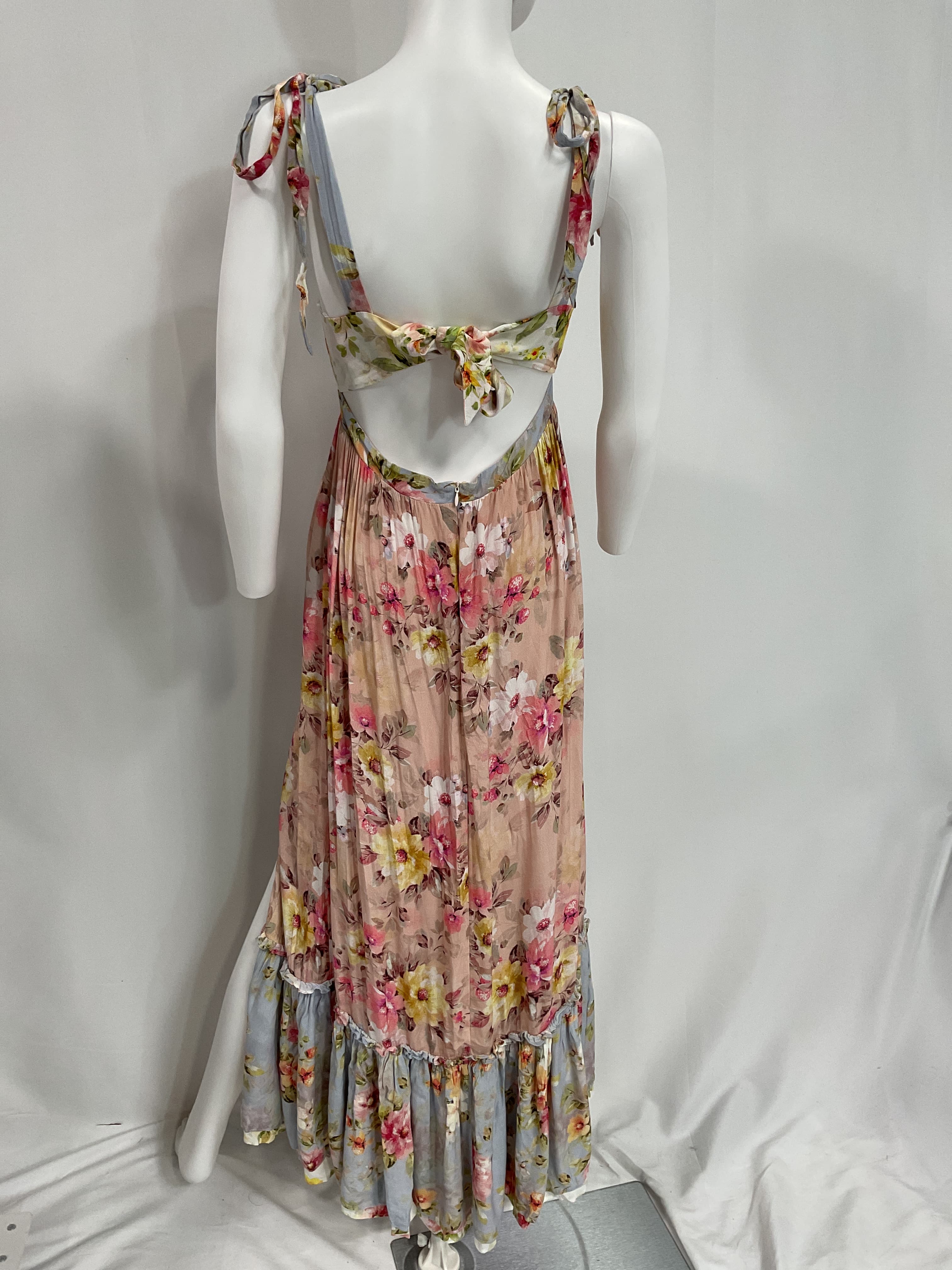 Mahogany Maxi Dress In Dazzling Garden - Image 3