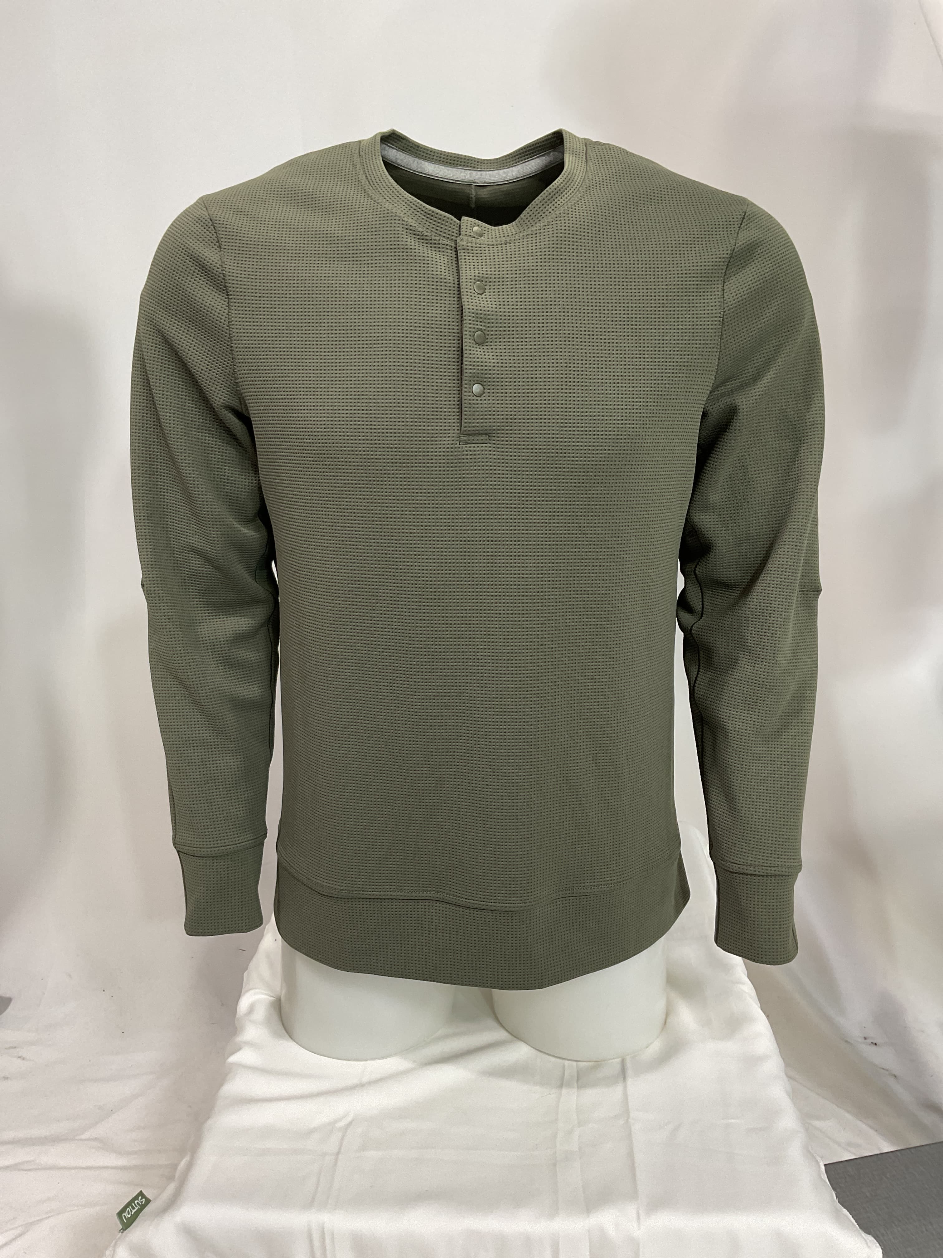 Shift Stitch Long Sleeve Henley - Image 3