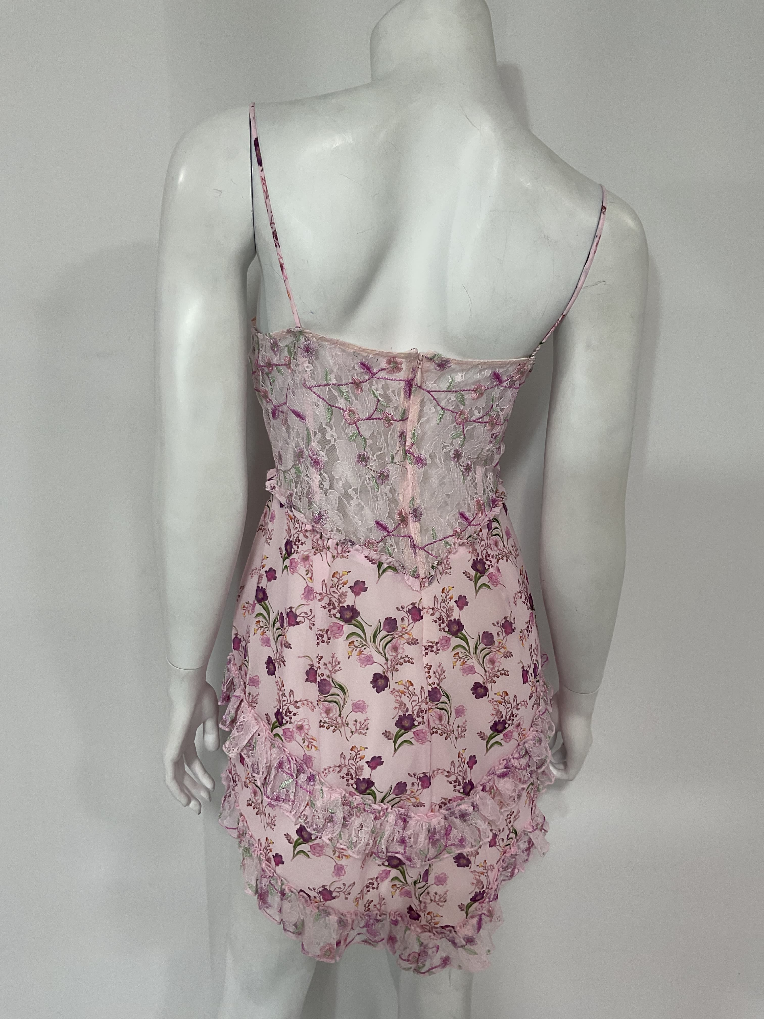 Kenzie Mini Dress In Pink Floral Multi - Image 2