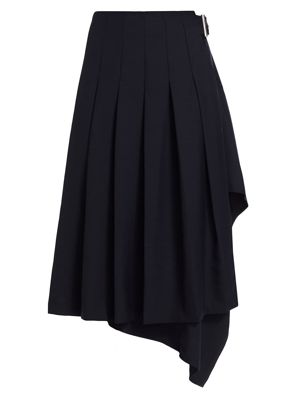Wayland Pleated Draped Midi-Skirt - Image 1