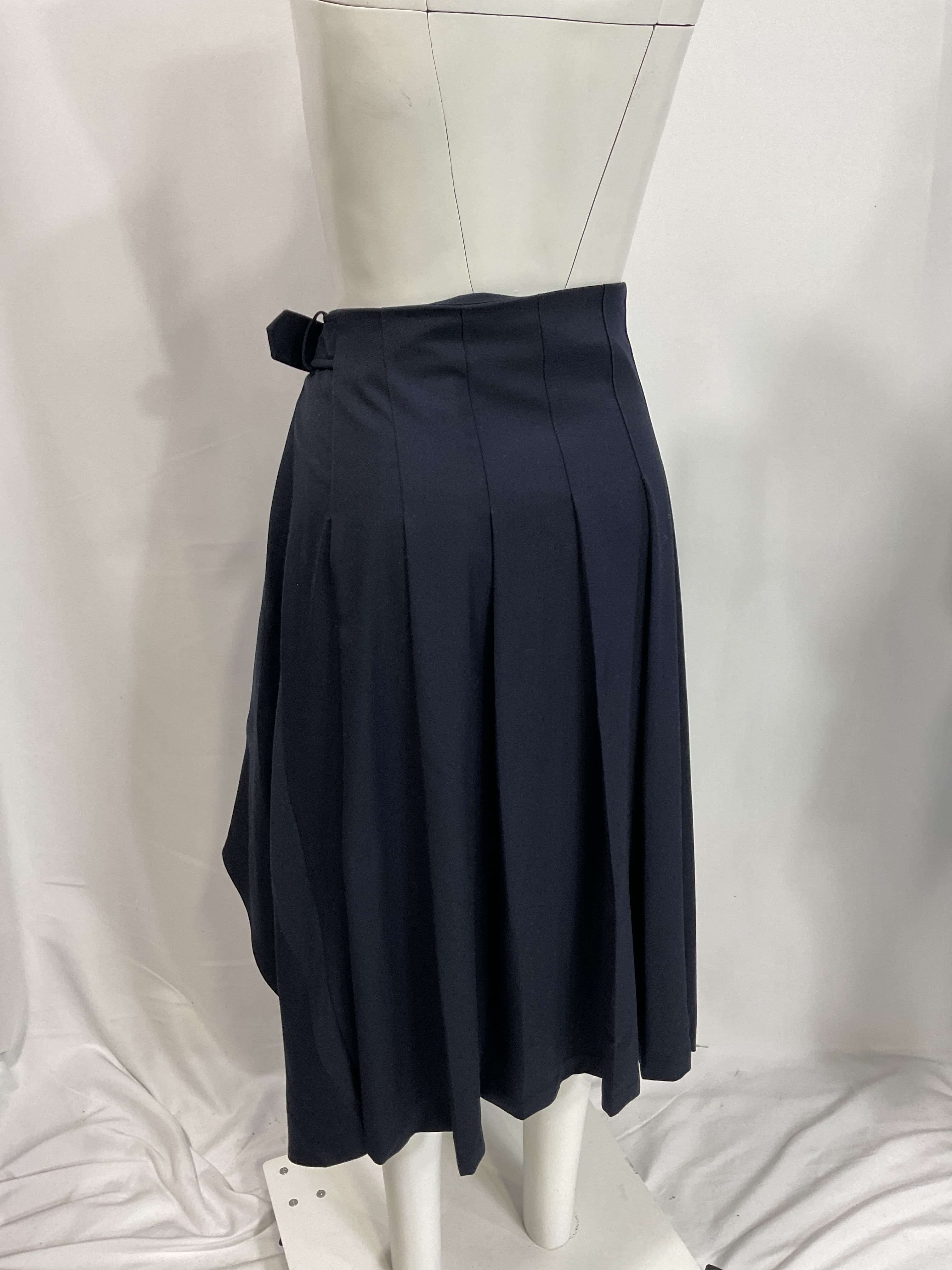 Wayland Pleated Draped Midi-Skirt - Image 2
