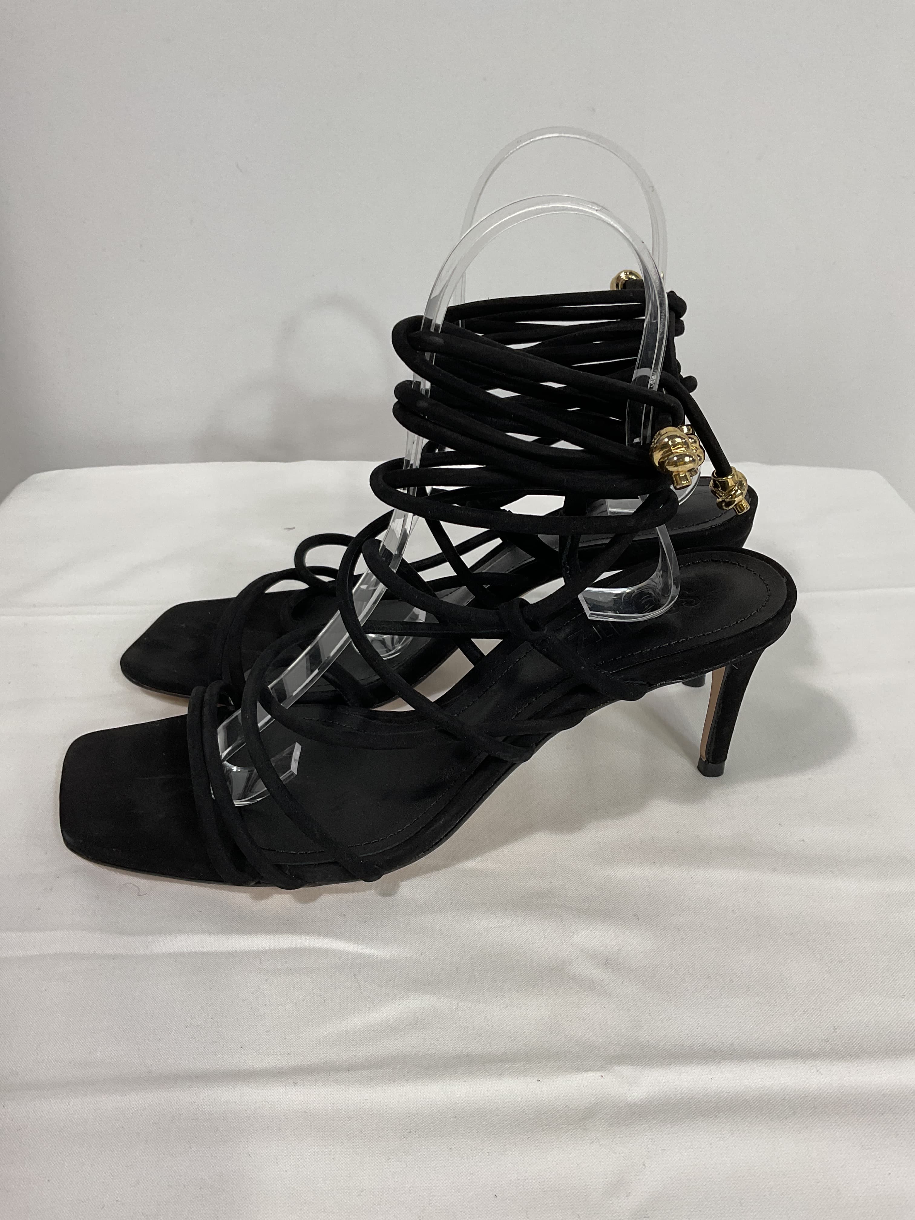 Magdalena Mid Sandal In Black - Image 3