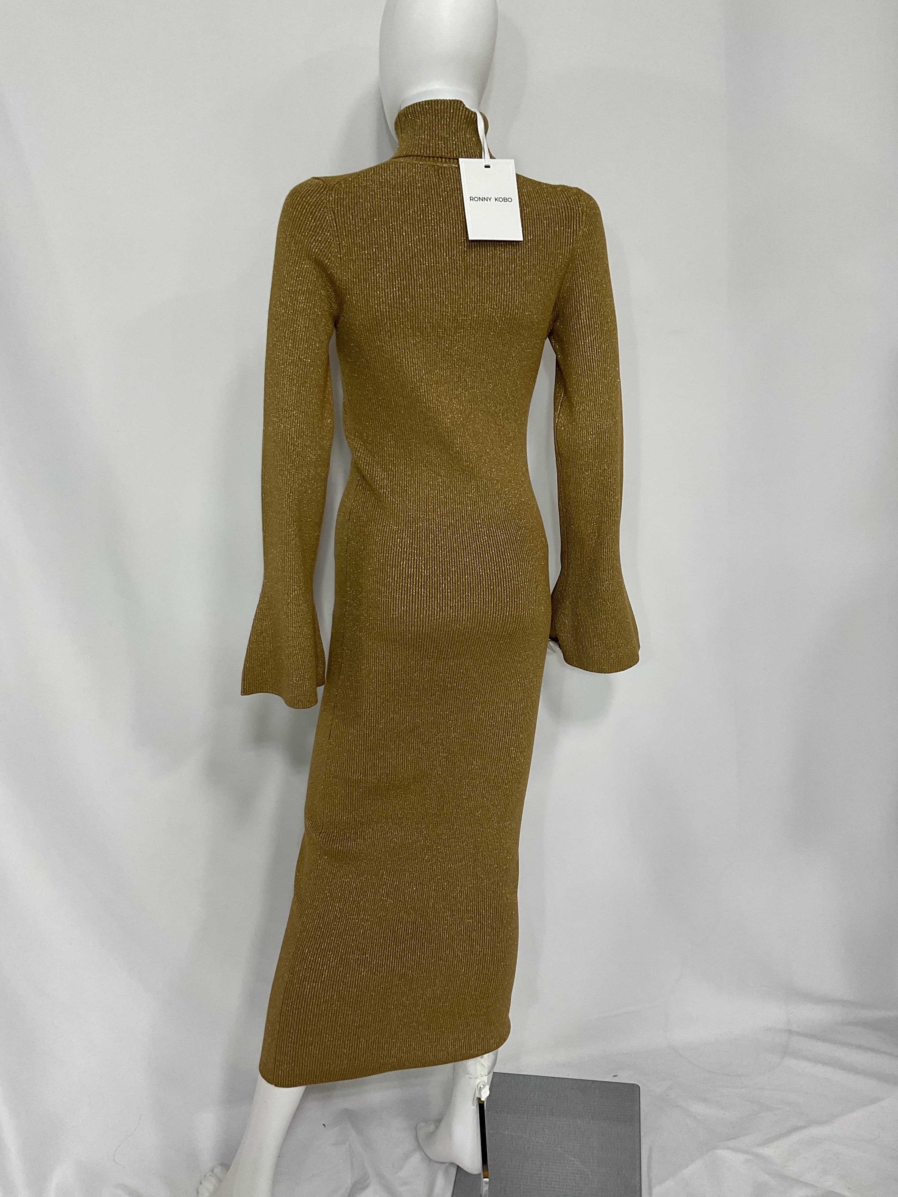 Metallic Ribbed-Knit Midi Dress - Image 2