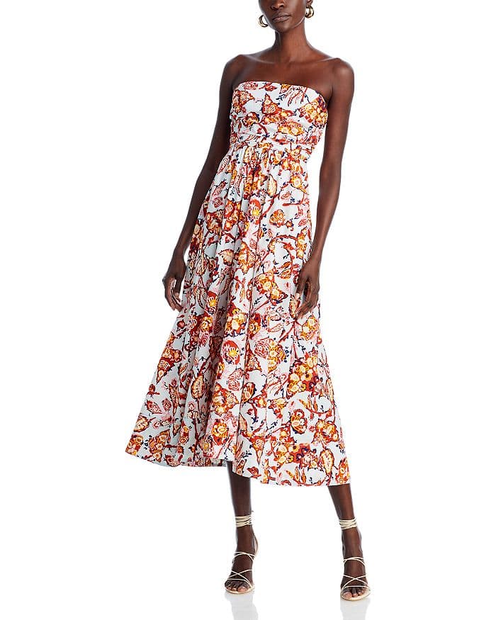 Tate Cotton Printed Midi Dress - Image 1