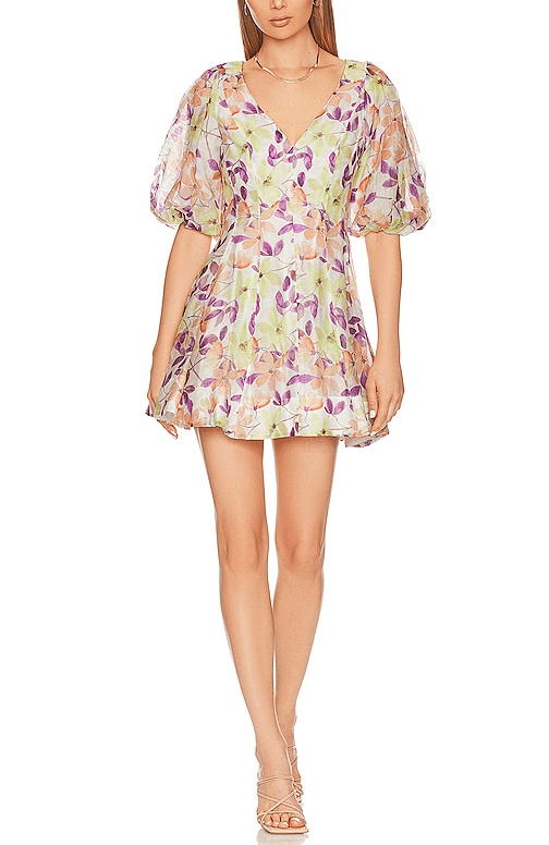 Fleur Mini Dress In Bold Floral - Image 1