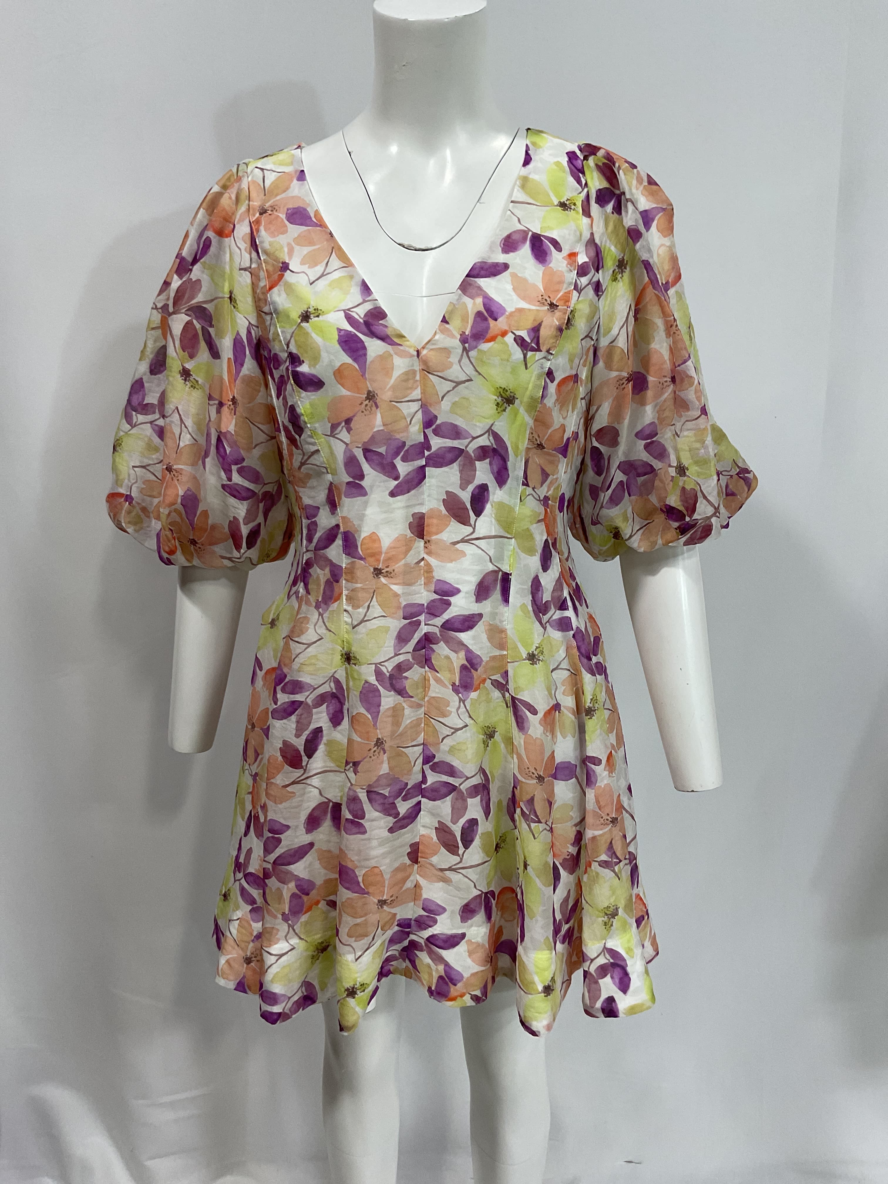 Fleur Mini Dress In Bold Floral - Image 2