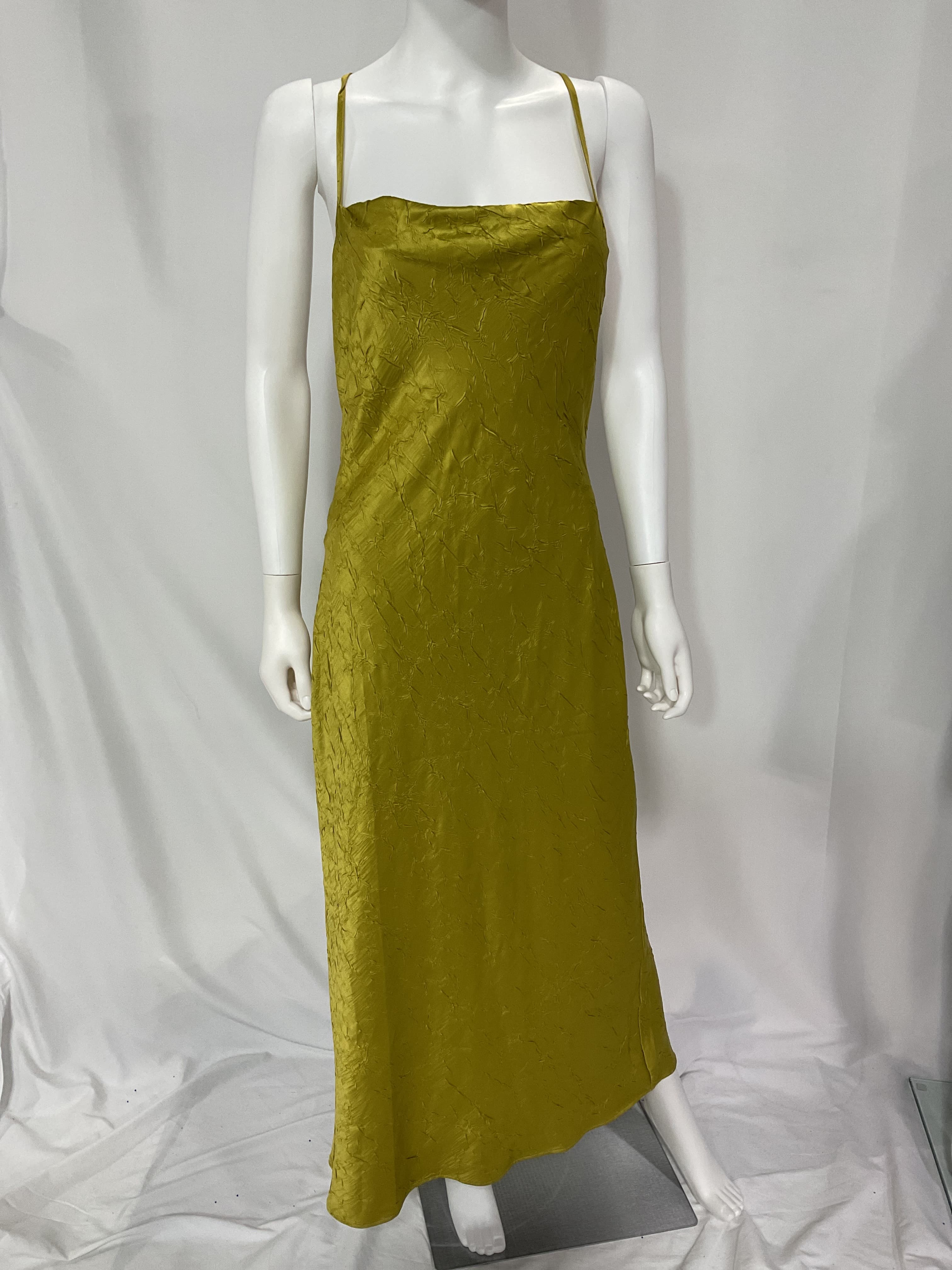 Carolina Maxi Dress In Olive Oil - Image 3