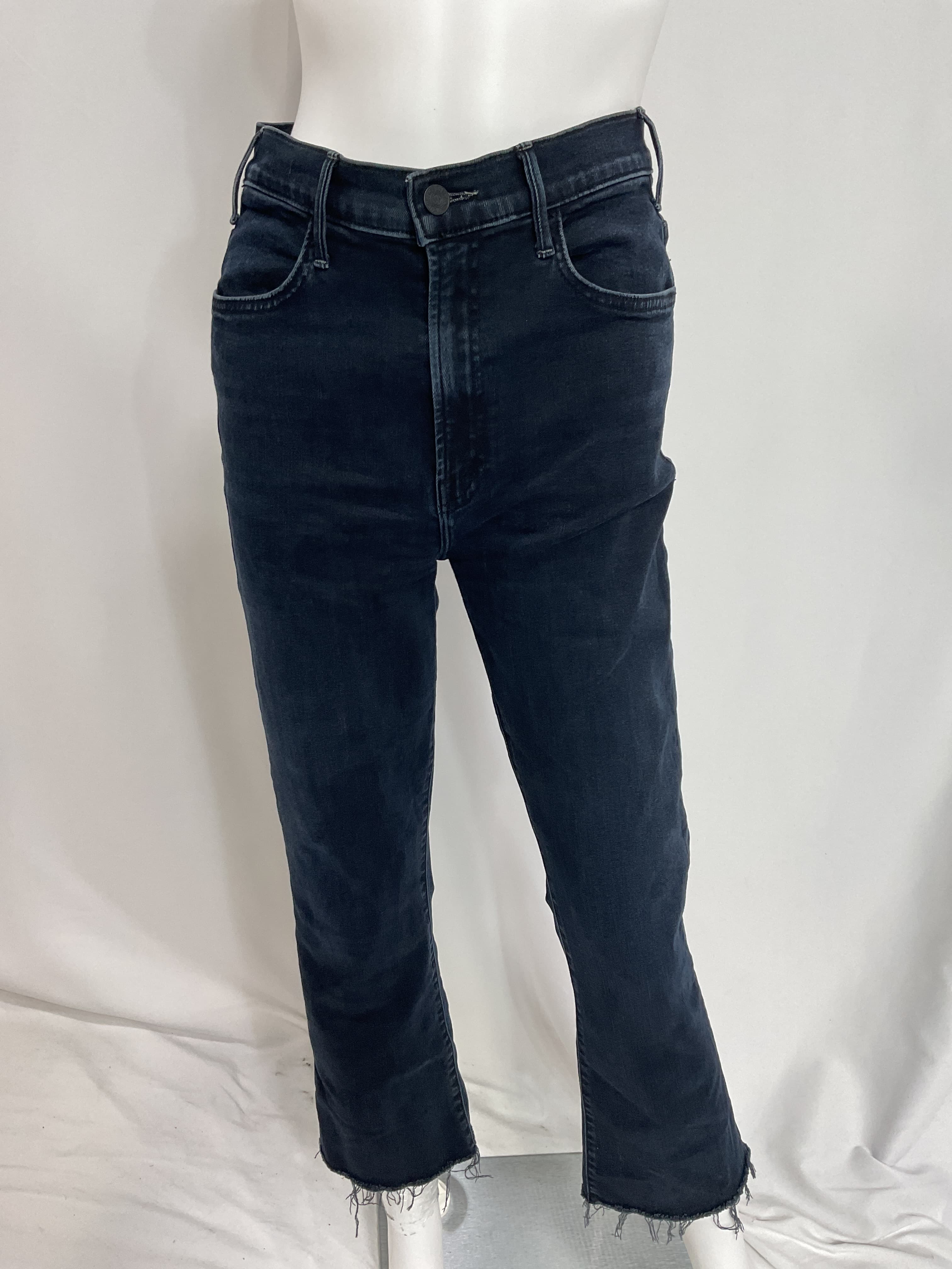 The Hustler Frayed High Waist Ankle Flare Jeans - Image 3