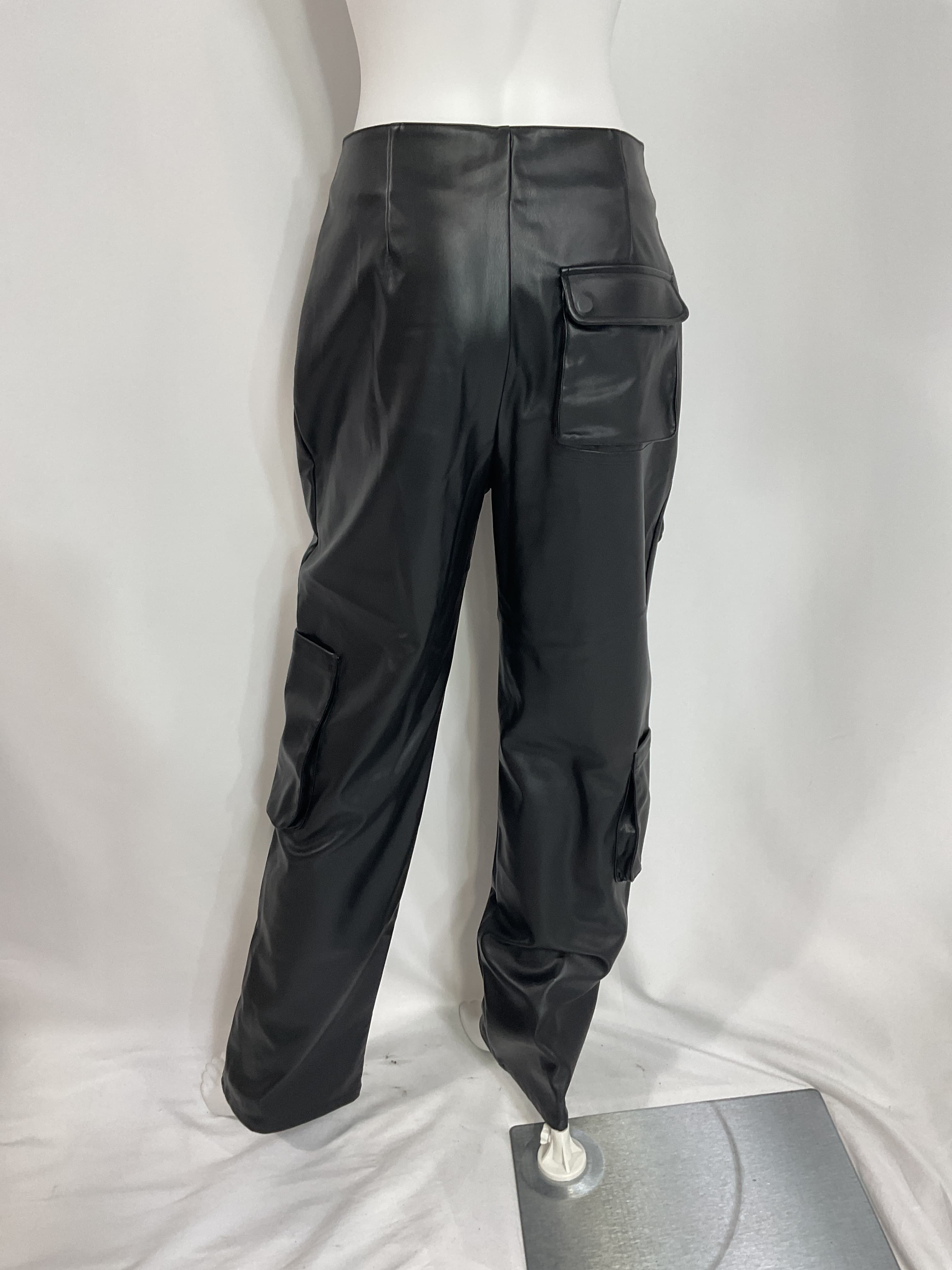 Sigmund Faux Leather Pant In Black - Image 2