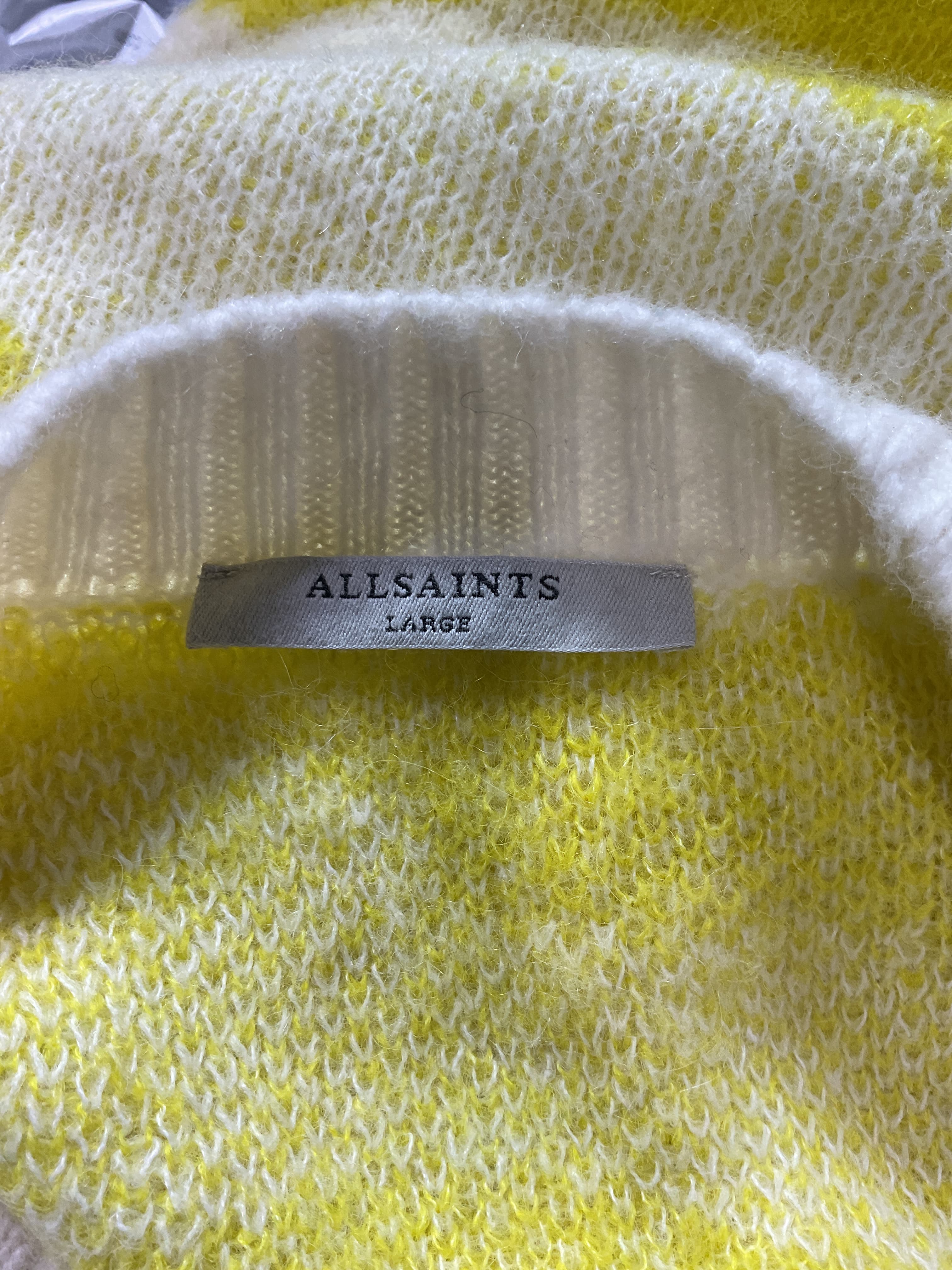 Tiga V-Neck Sweater In Sunshine & White - Image 2