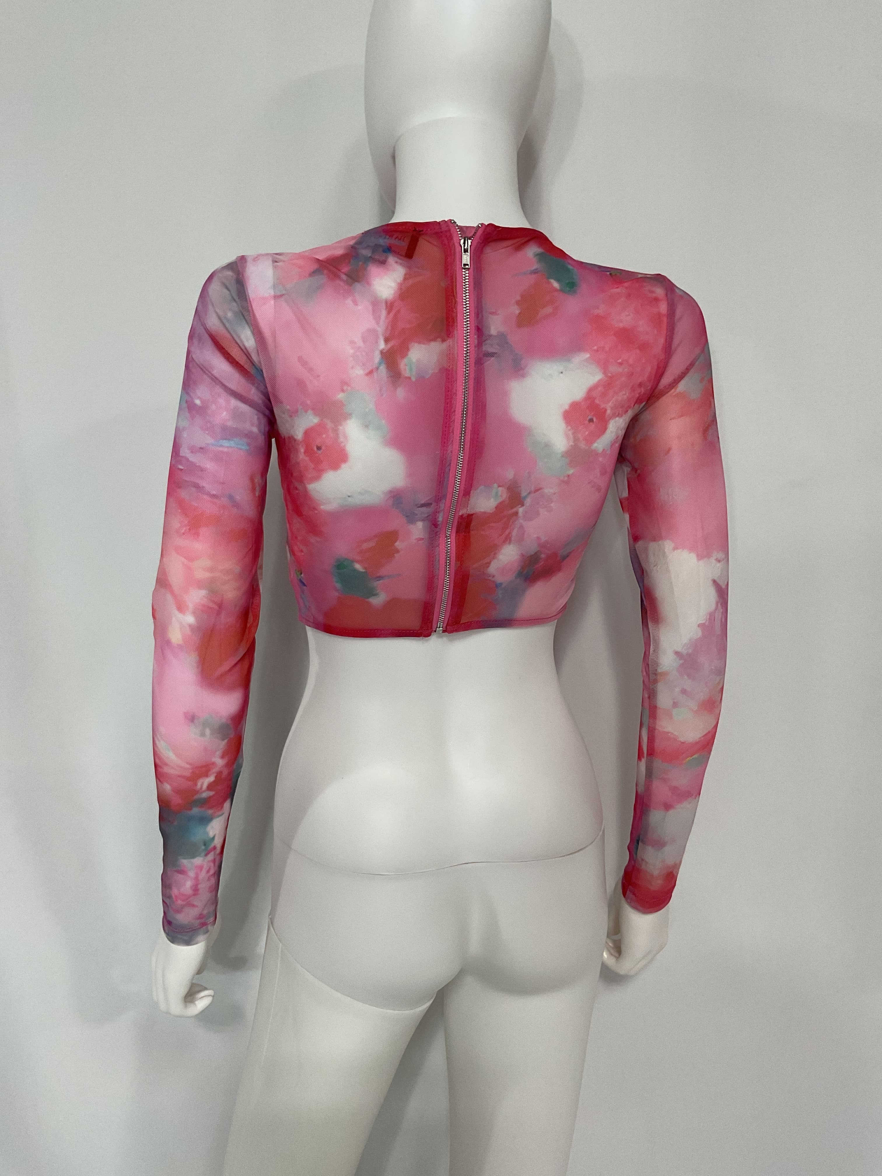 Lena Mesh Corset Top In Wildflower - Image 2