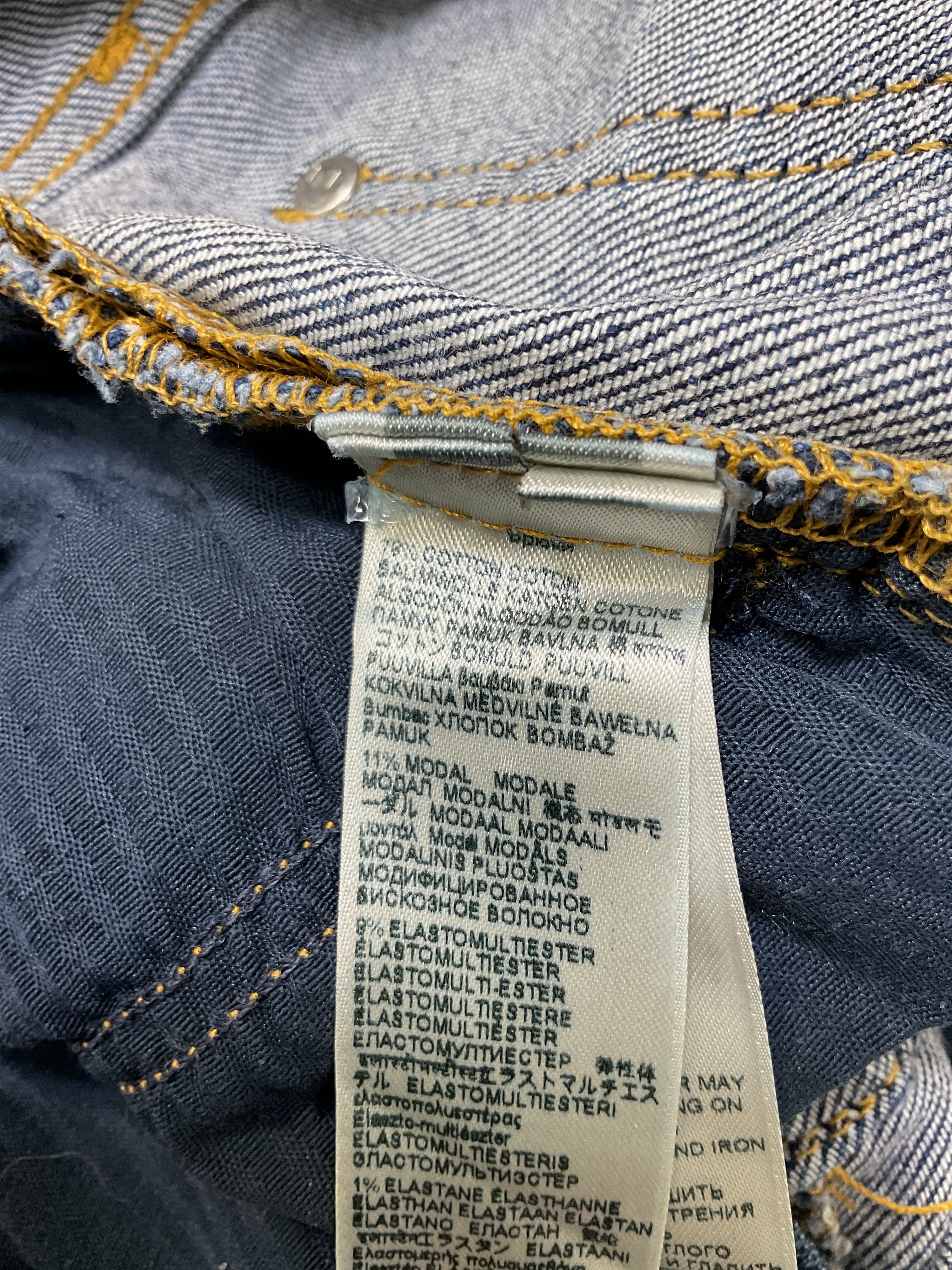 7 For All Mankind High Waisted Slim Kick In Blue Print - Image 3