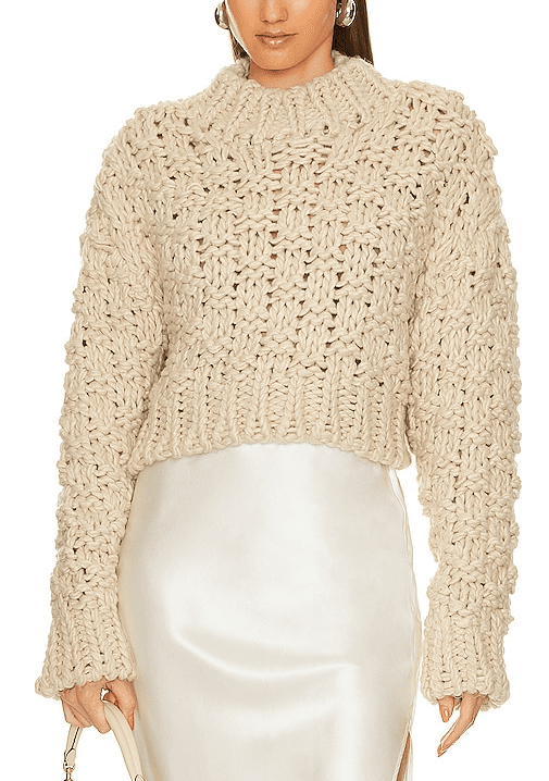 Lovers And Friends X Bridget Jolene Knit Sweater In Oatmeal - Image 1