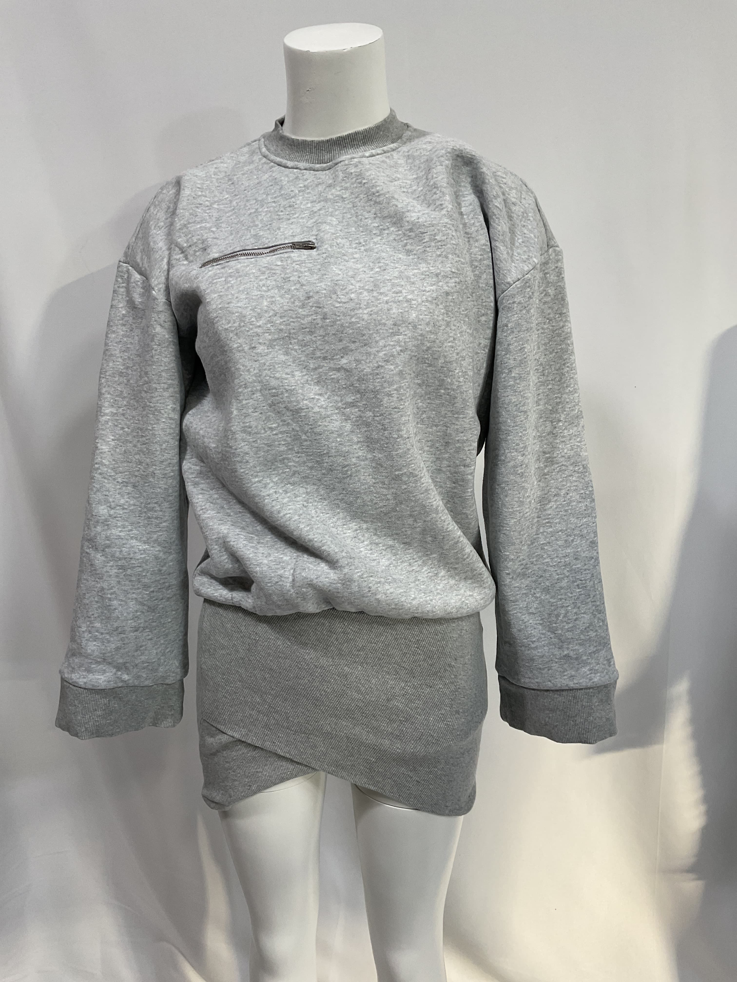 Jaida Mini Dress In Heather Grey - Image 2